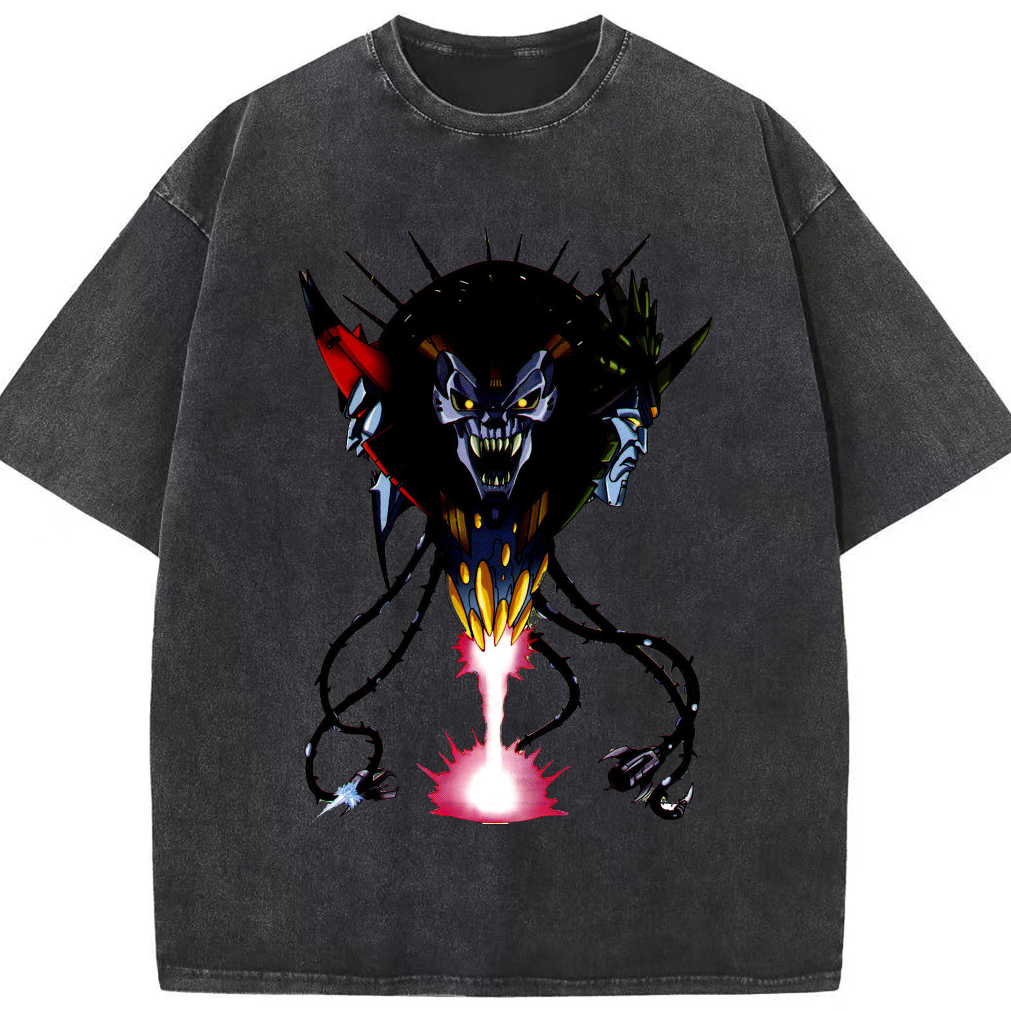 （画像用）  綿100% ヴィンテージ風 半袖Tシャツ（フロントプリント）