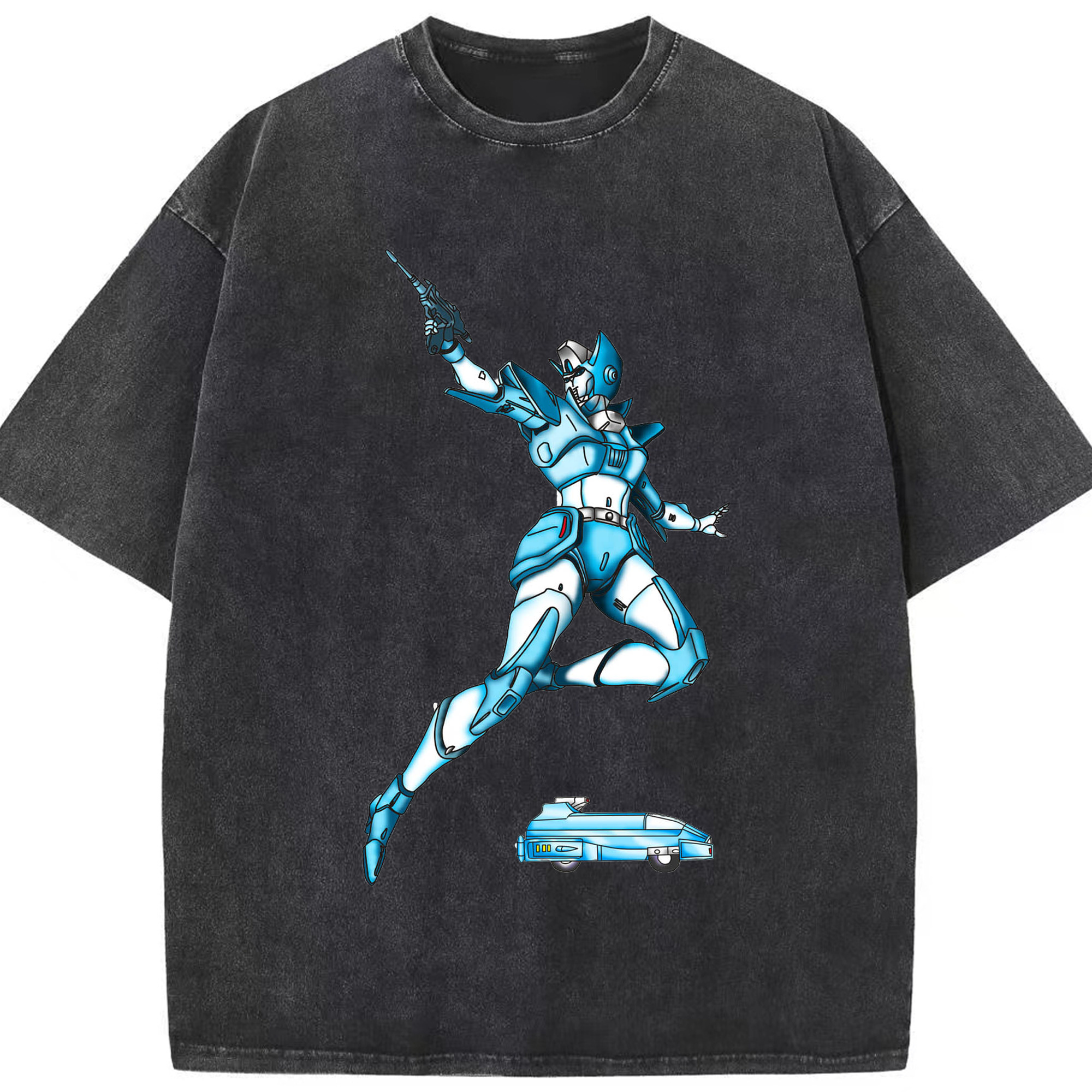 （画像用）  綿100% ヴィンテージ風 半袖Tシャツ（フロントプリント）