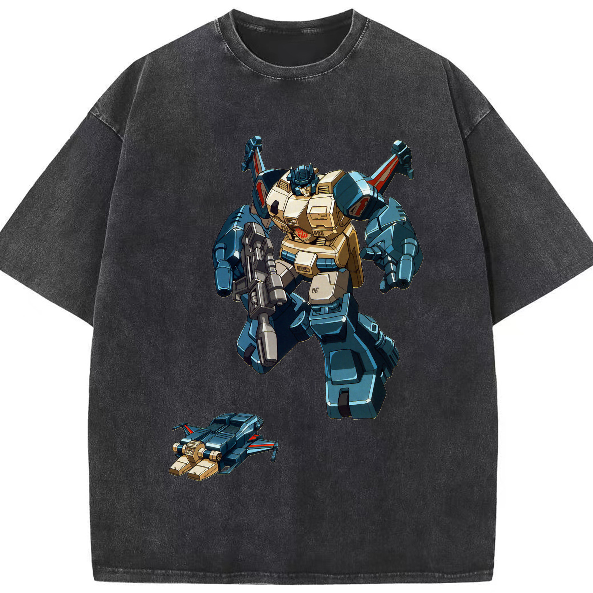 （画像用）  綿100% ヴィンテージ風 半袖Tシャツ（フロントプリント）
