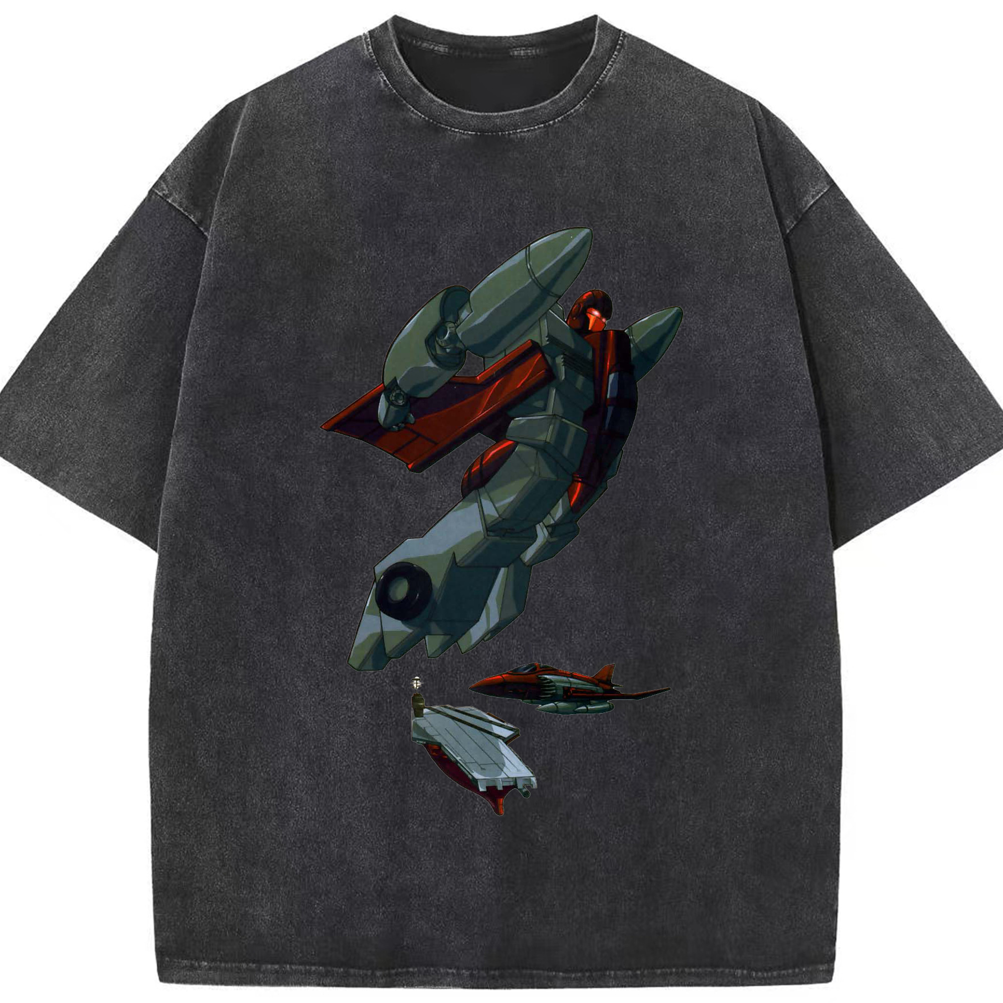 （画像用）  綿100% ヴィンテージ風 半袖Tシャツ（フロントプリント）