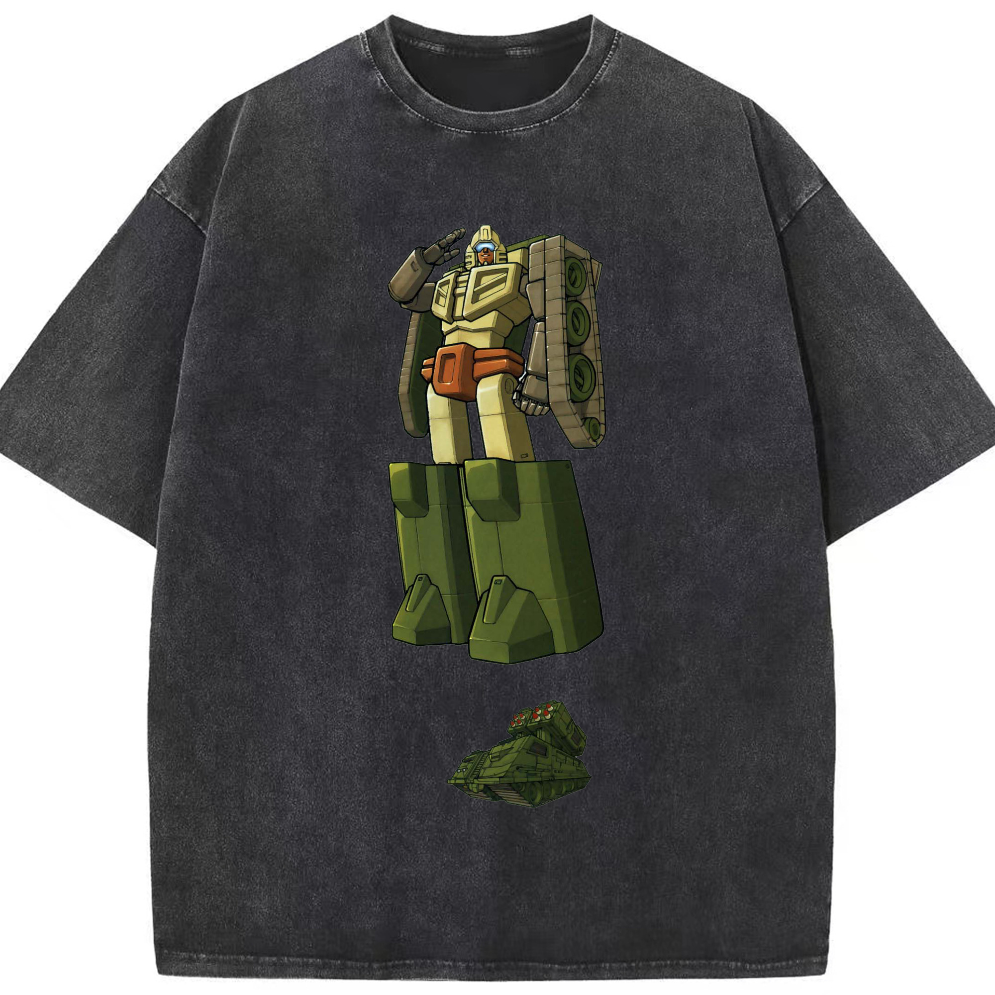（画像用）  綿100% ヴィンテージ風 半袖Tシャツ（フロントプリント）