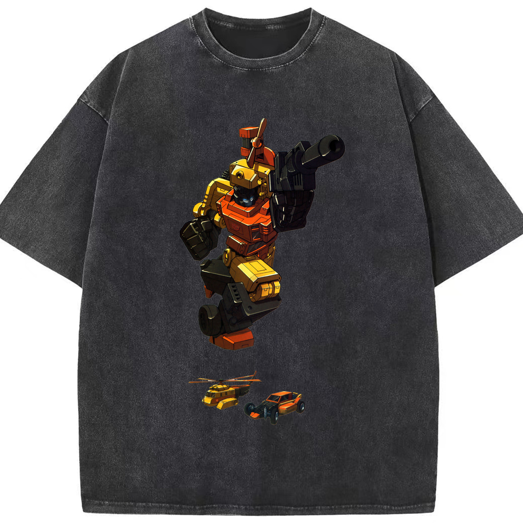 （画像用）  綿100% ヴィンテージ風 半袖Tシャツ（フロントプリント）
