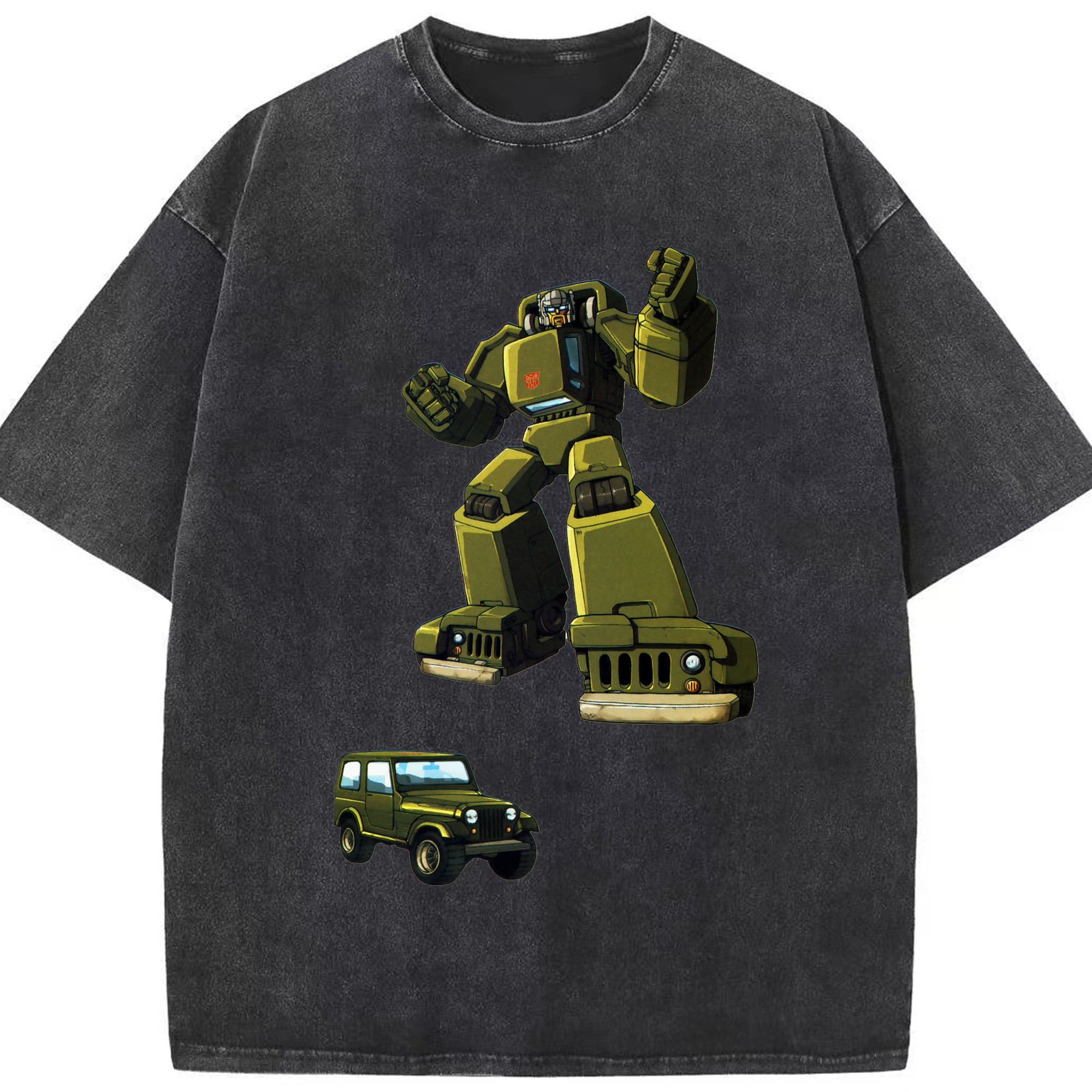 （画像用）  綿100% ヴィンテージ風 半袖Tシャツ（フロントプリント）