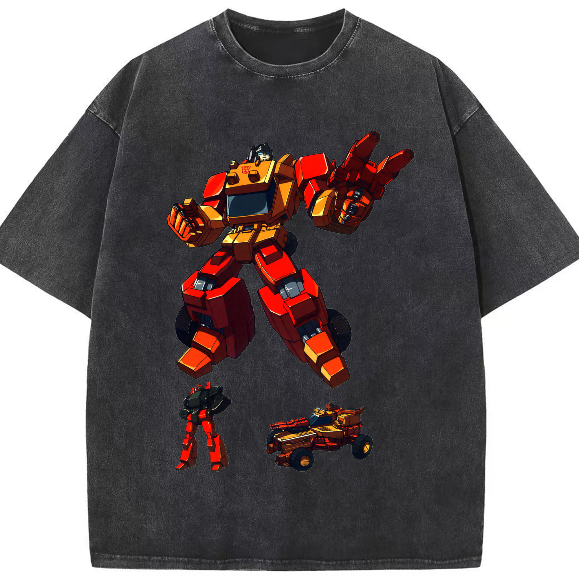 （画像用）  綿100% ヴィンテージ風 半袖Tシャツ（フロントプリント）