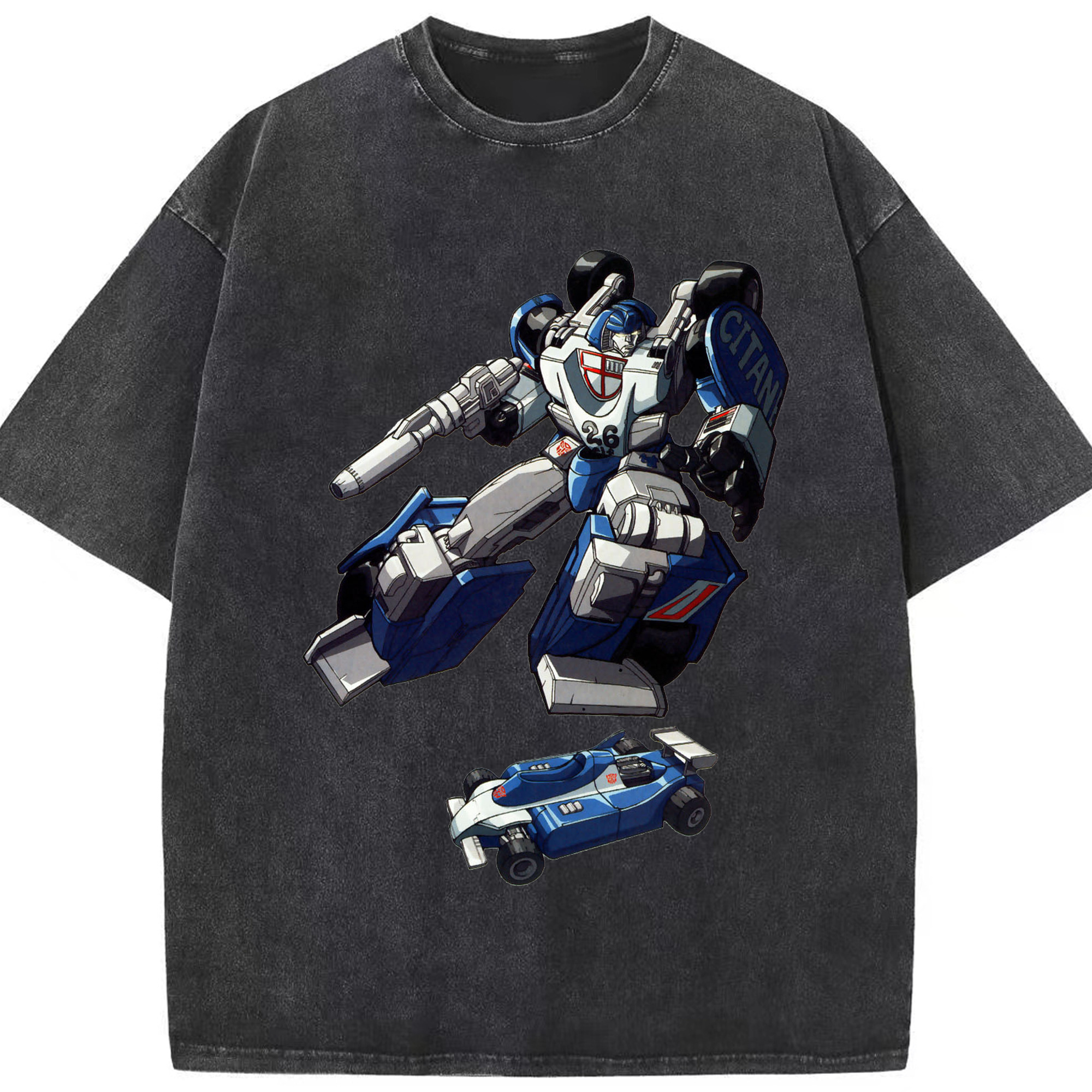（画像用）  綿100% ヴィンテージ風 半袖Tシャツ（フロントプリント）
