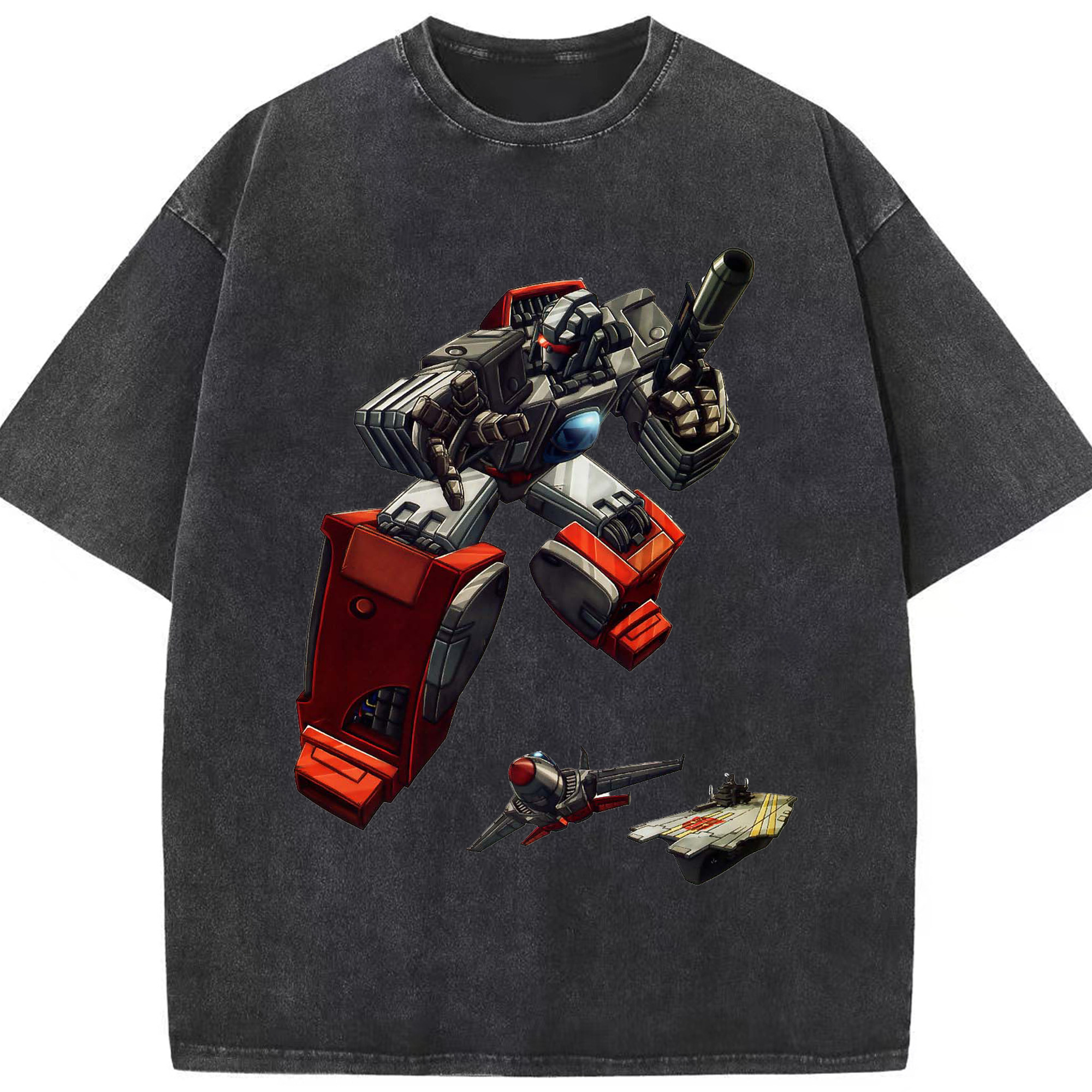 （画像用）  綿100% ヴィンテージ風 半袖Tシャツ（フロントプリント）