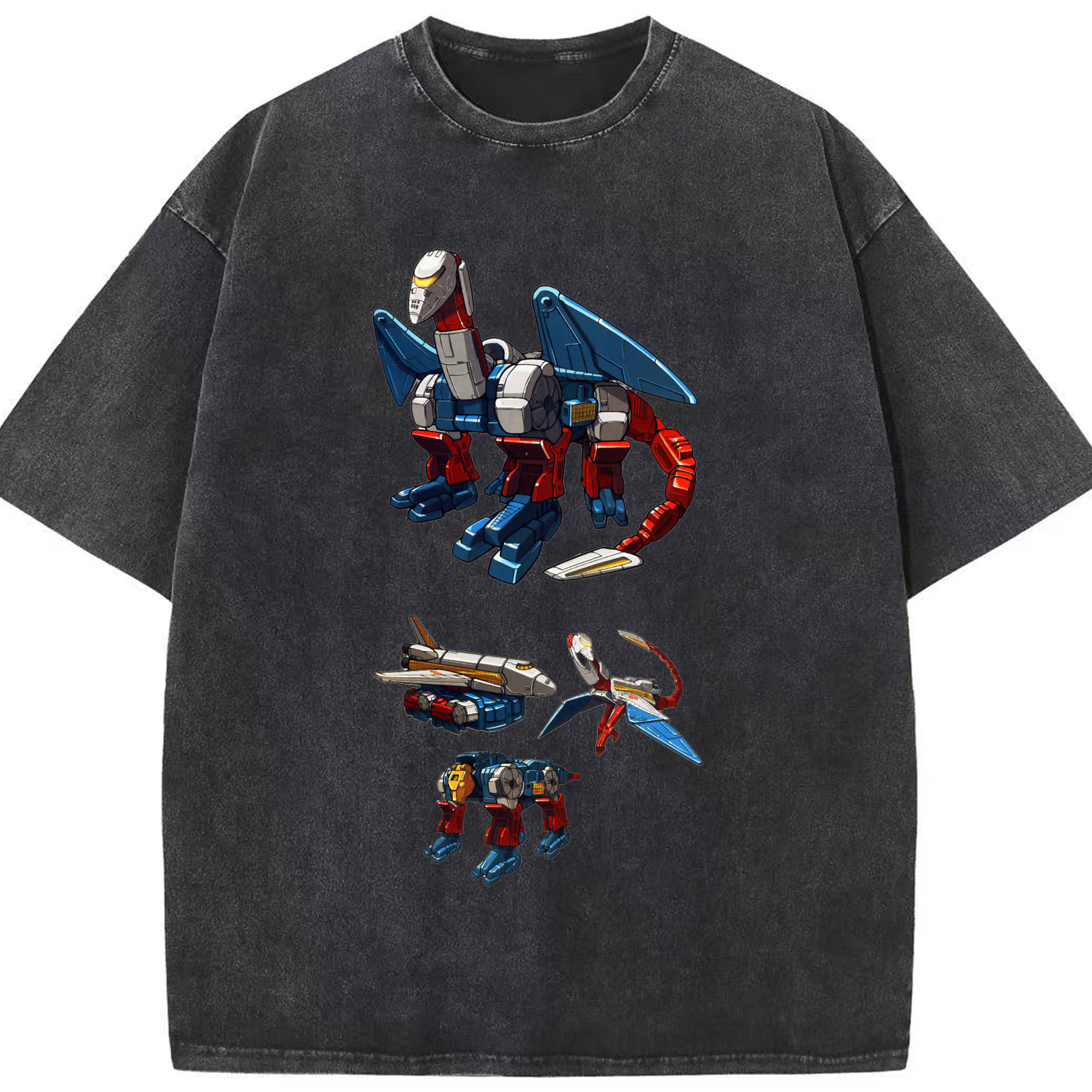 （画像用）  綿100% ヴィンテージ風 半袖Tシャツ（フロントプリント）