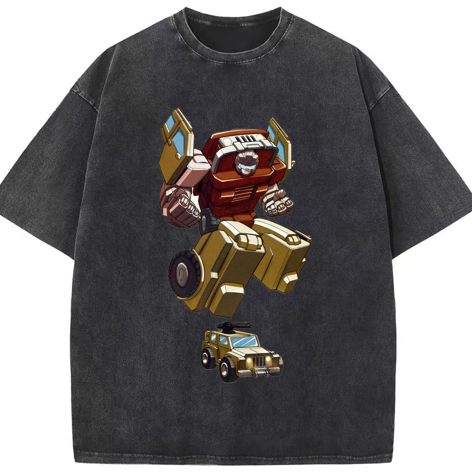 （画像用）  綿100% ヴィンテージ風 半袖Tシャツ（フロントプリント）