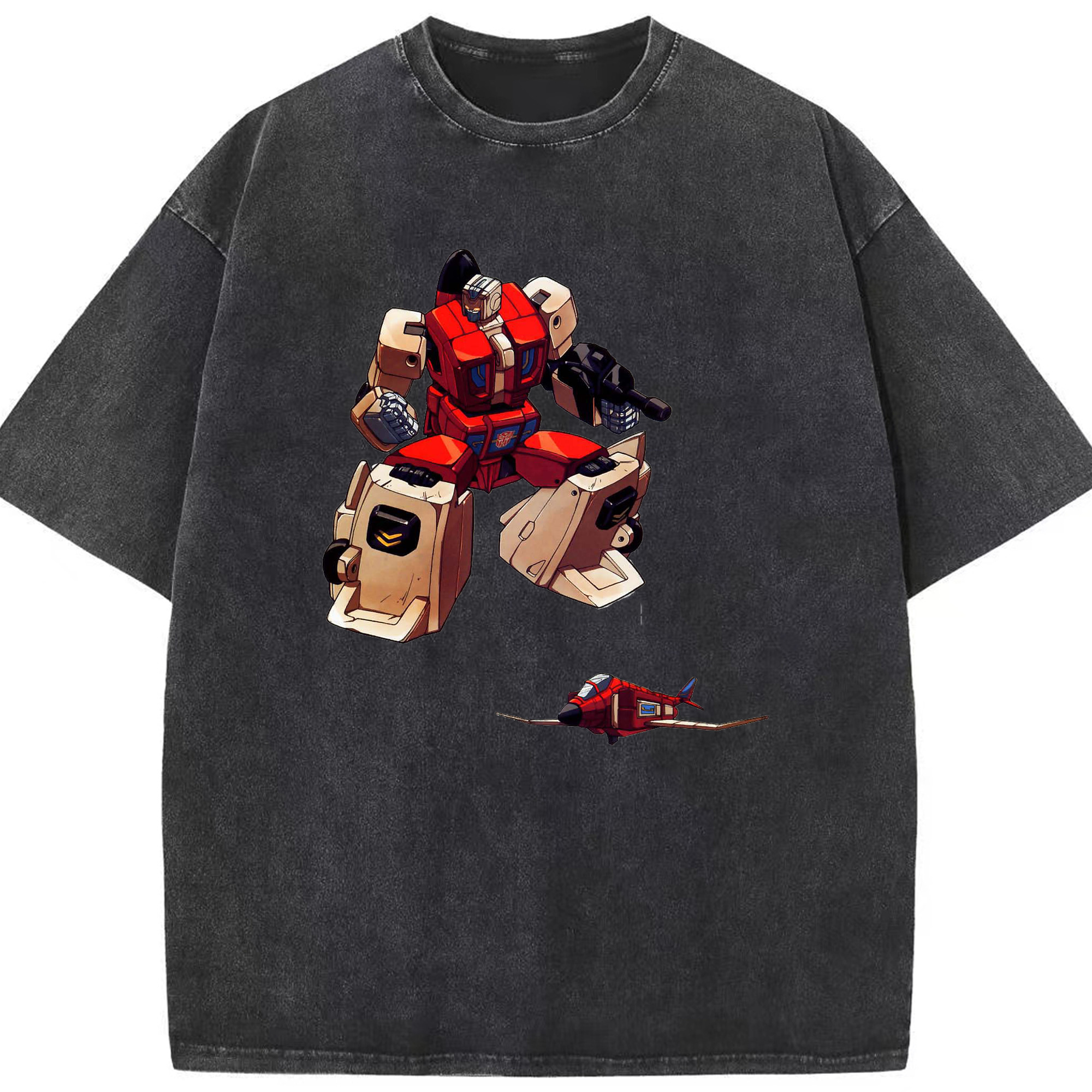 （画像用）  綿100% ヴィンテージ風 半袖Tシャツ（フロントプリント）