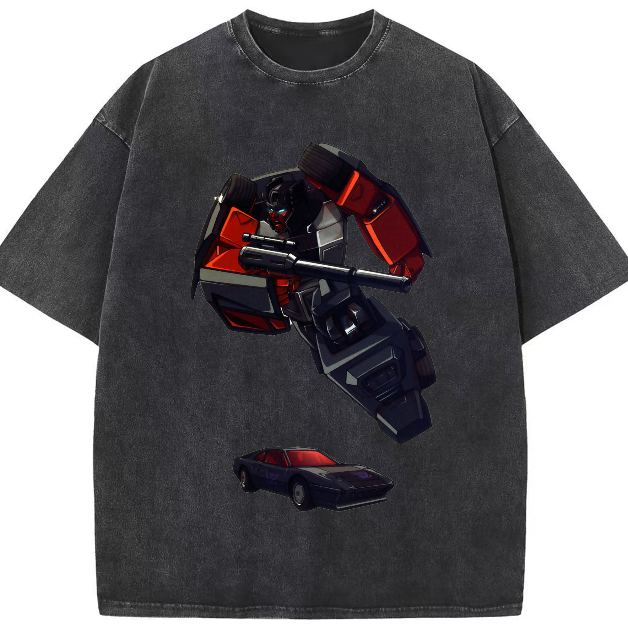 （画像用）  綿100% ヴィンテージ風 半袖Tシャツ（フロントプリント）