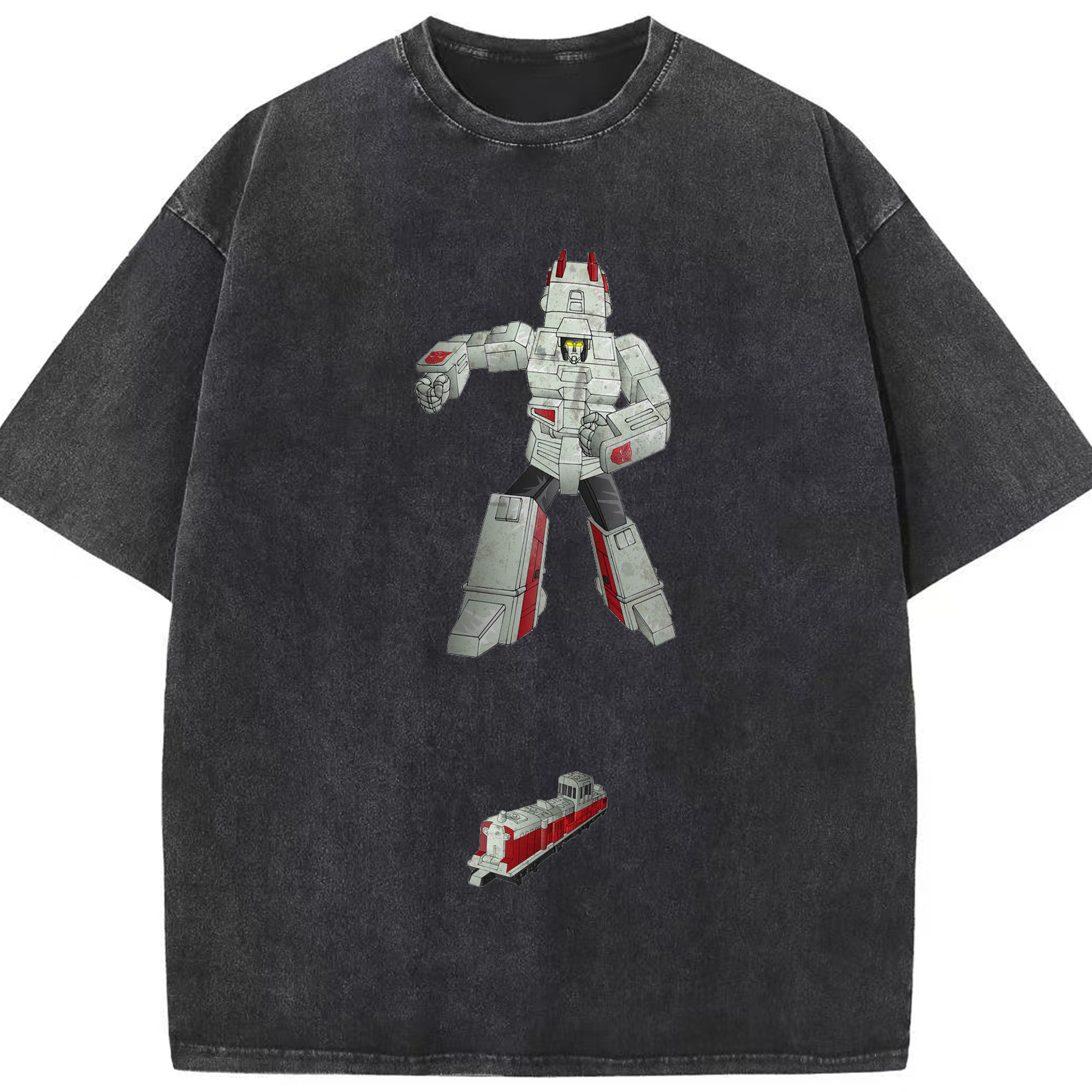 （画像用）  綿100% ヴィンテージ風 半袖Tシャツ（フロントプリント）