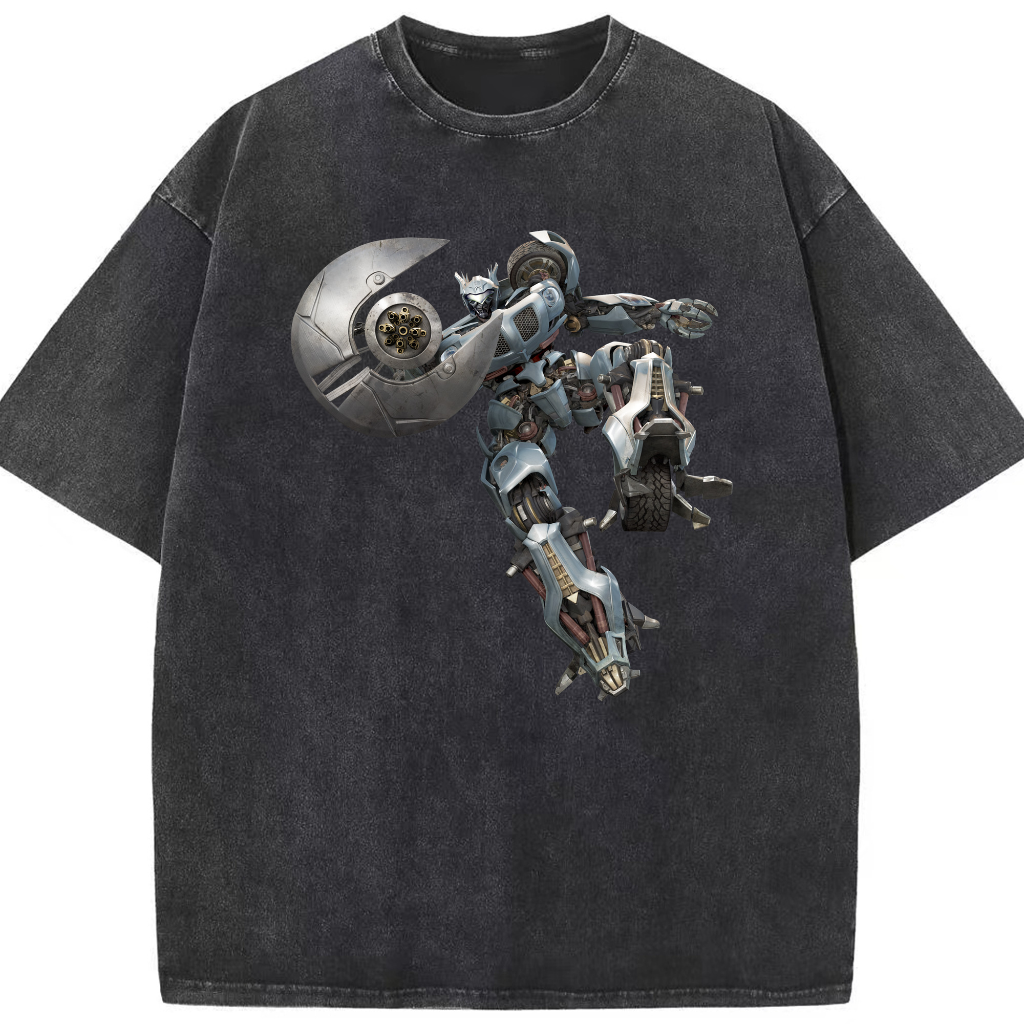 （画像用）  綿100% ヴィンテージ風 半袖Tシャツ（フロントプリント）