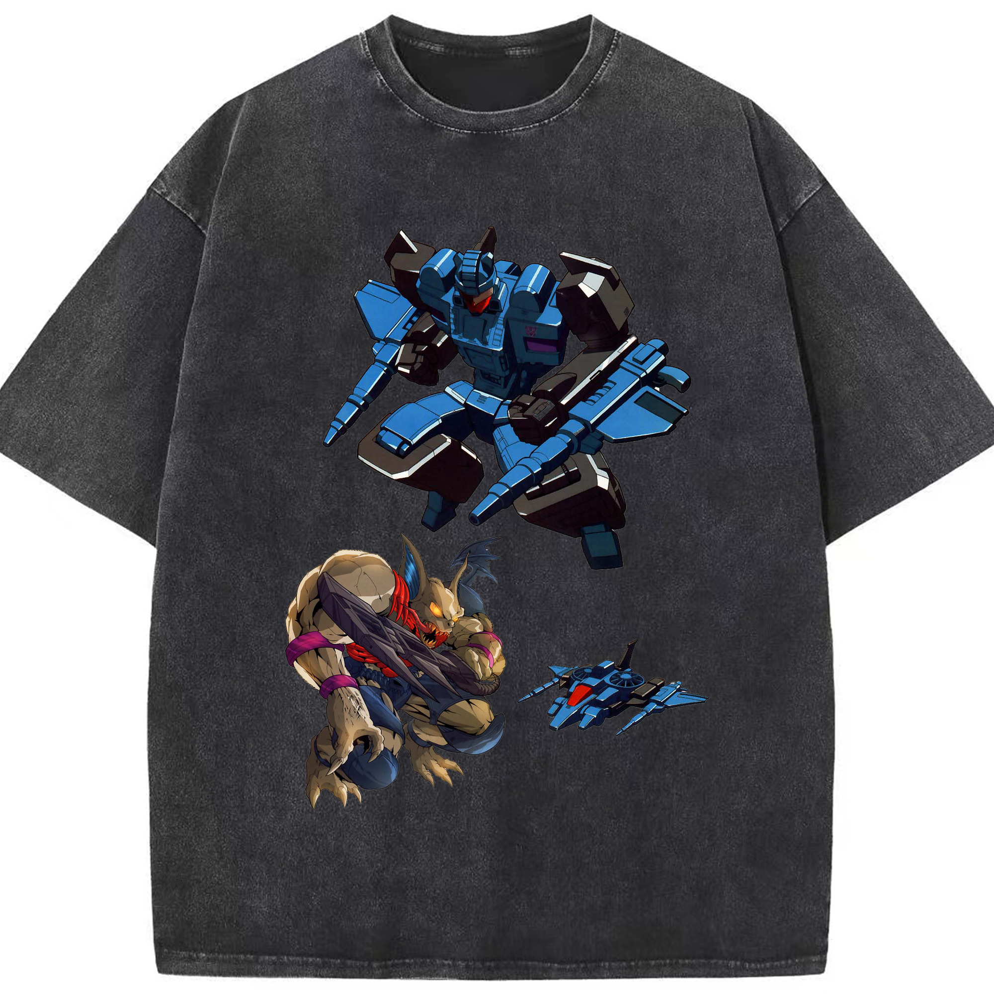 （画像用）  綿100% ヴィンテージ風 半袖Tシャツ（フロントプリント）
