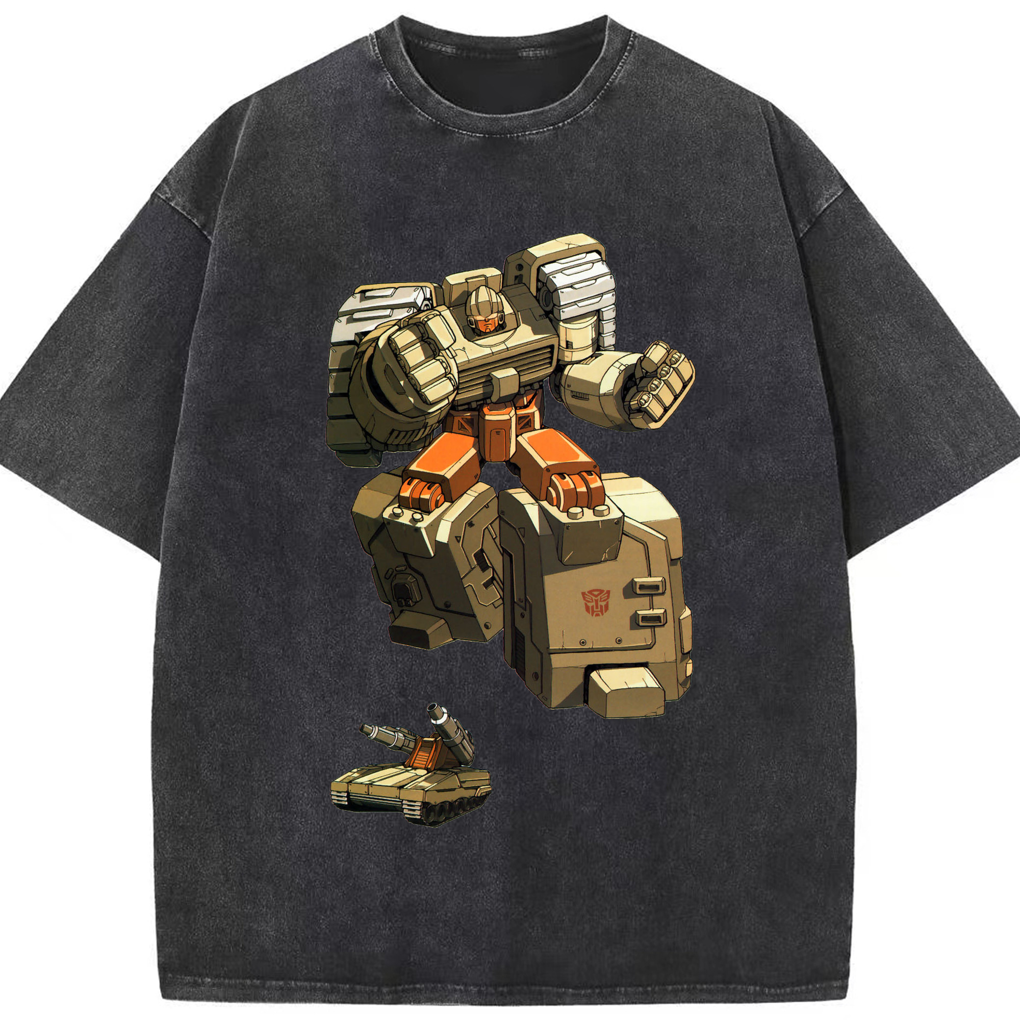 （画像用）  綿100% ヴィンテージ風 半袖Tシャツ（フロントプリント）