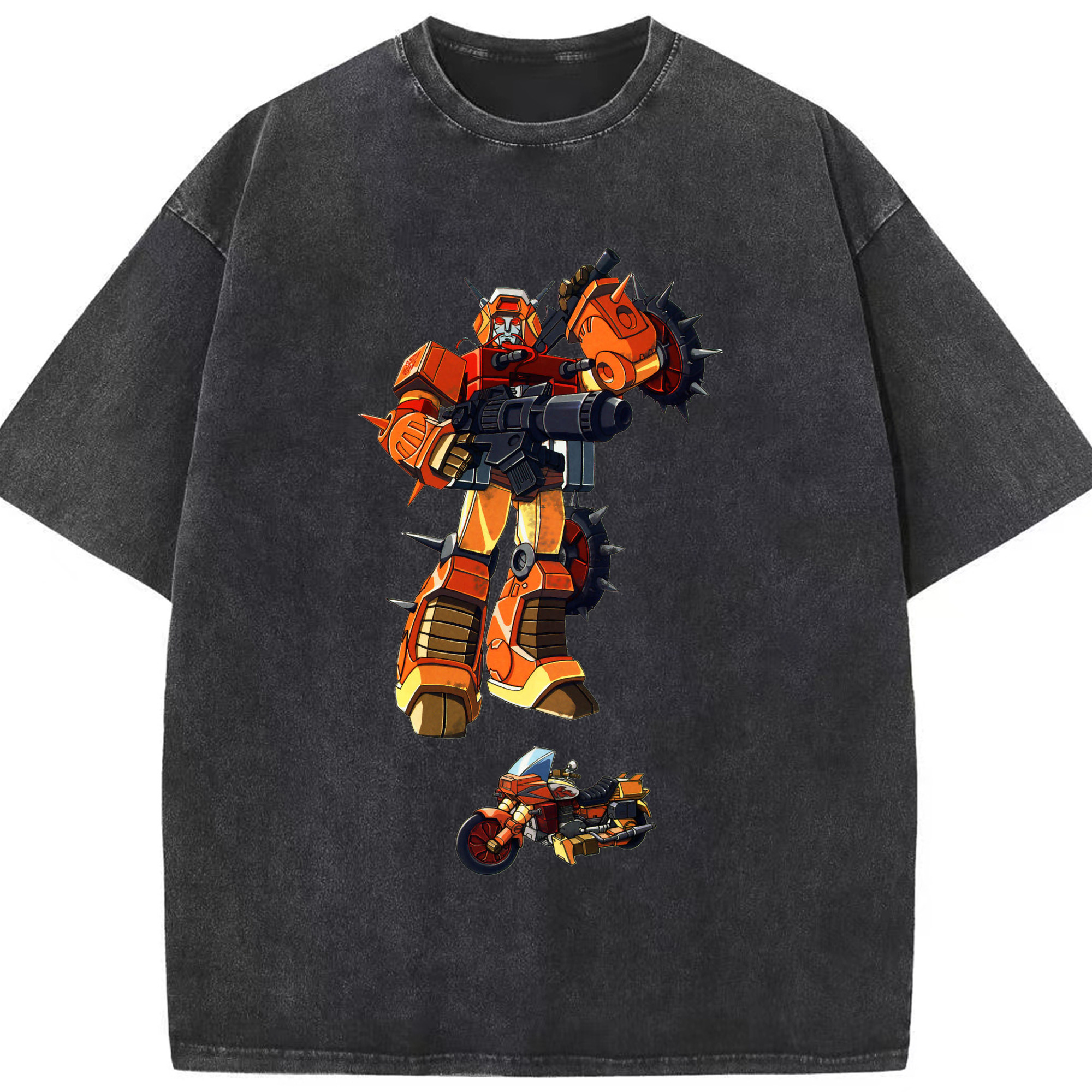 （画像用）  綿100% ヴィンテージ風 半袖Tシャツ（フロントプリント）