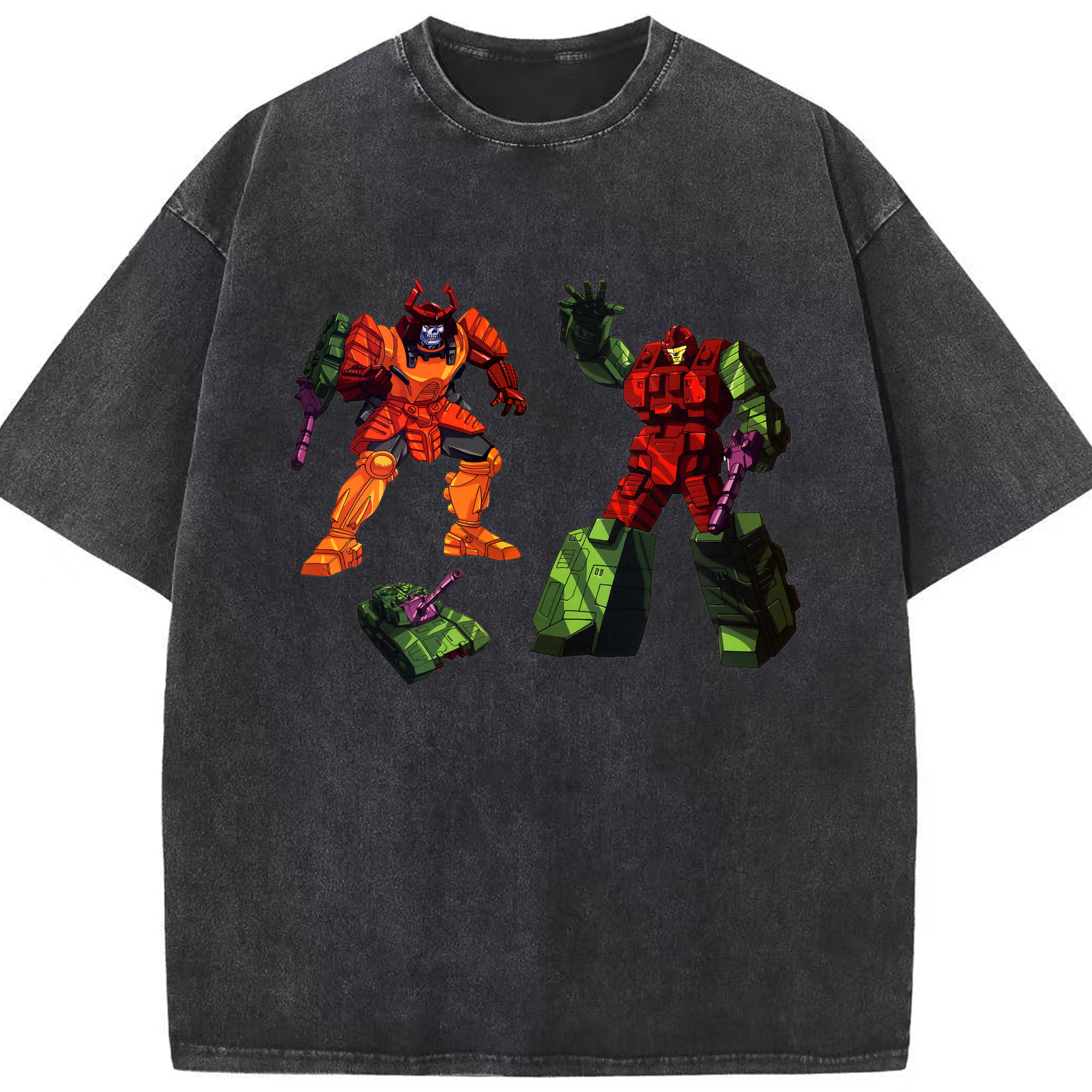 （画像用）  綿100% ヴィンテージ風 半袖Tシャツ（フロントプリント）