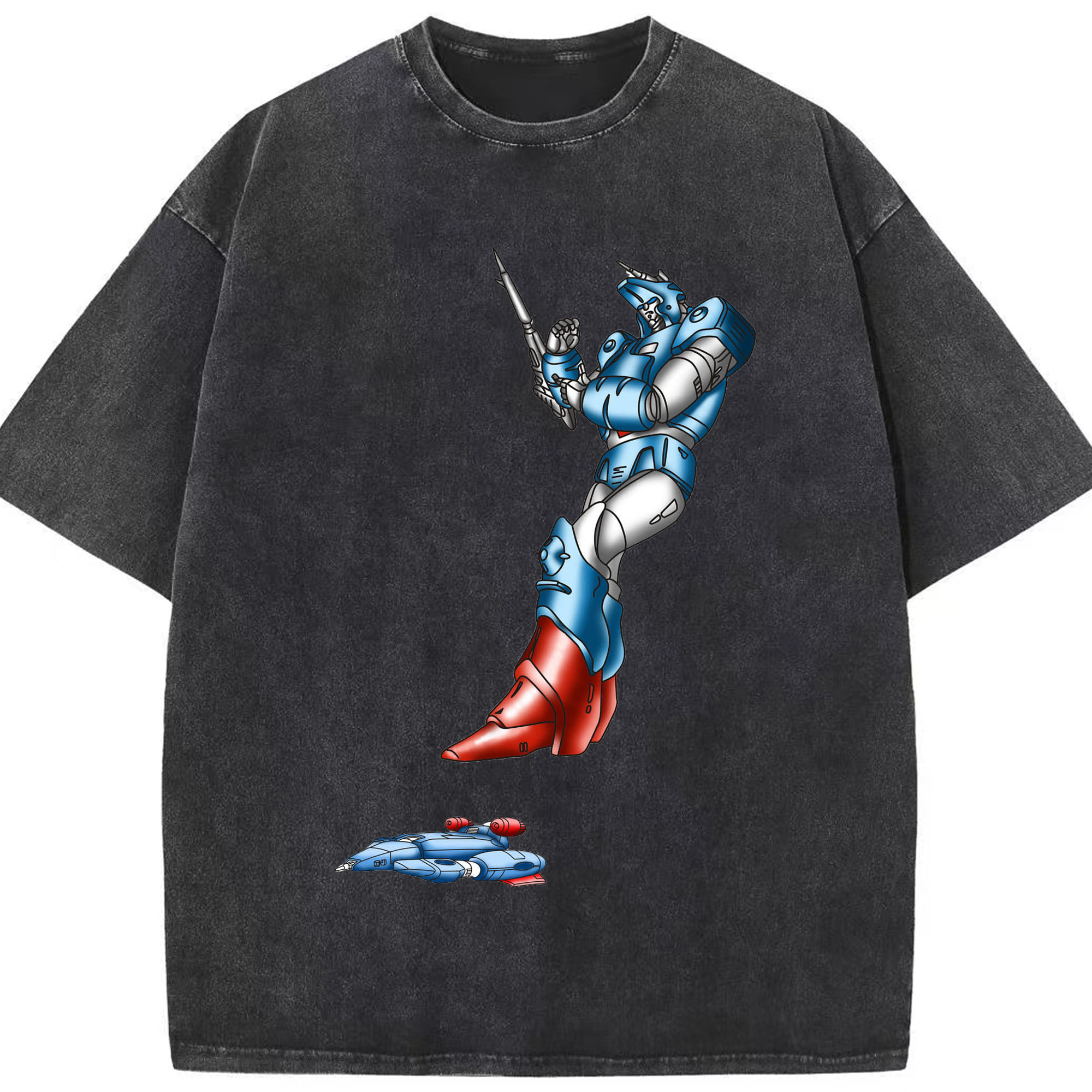 （画像用）  綿100% ヴィンテージ風 半袖Tシャツ（フロントプリント）