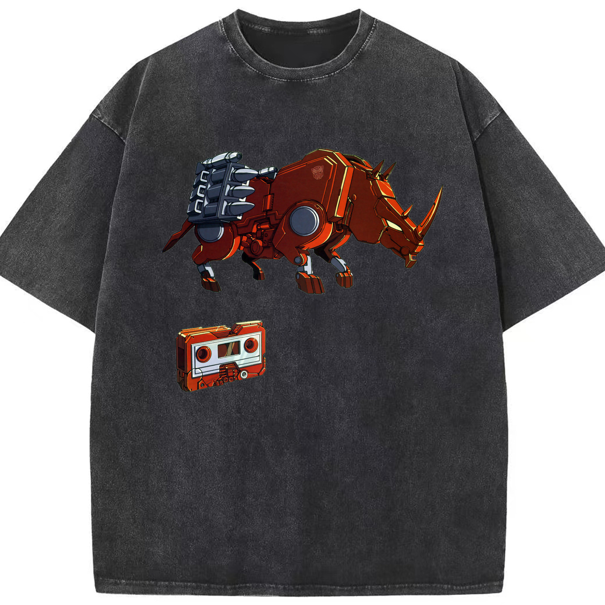 （画像用）  綿100% ヴィンテージ風 半袖Tシャツ（フロントプリント）