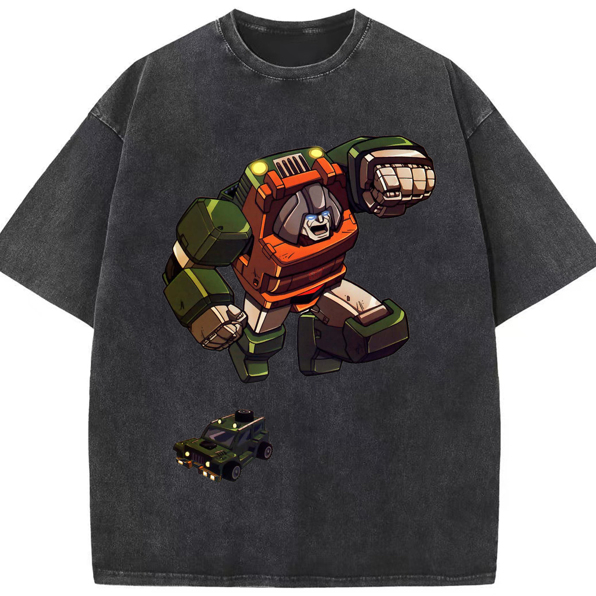 （画像用）  綿100% ヴィンテージ風 半袖Tシャツ（フロントプリント）
