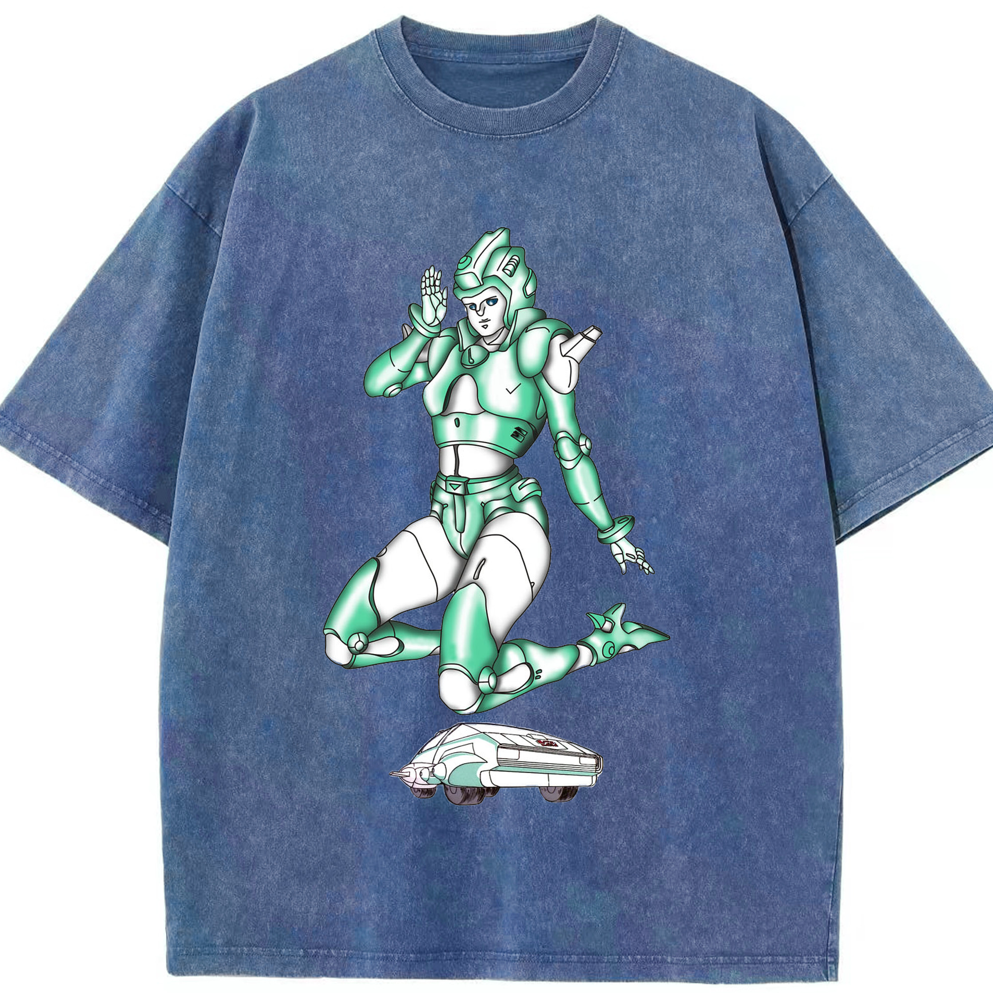 （画像用）  綿100% ヴィンテージ風 半袖Tシャツ（フロントプリント）