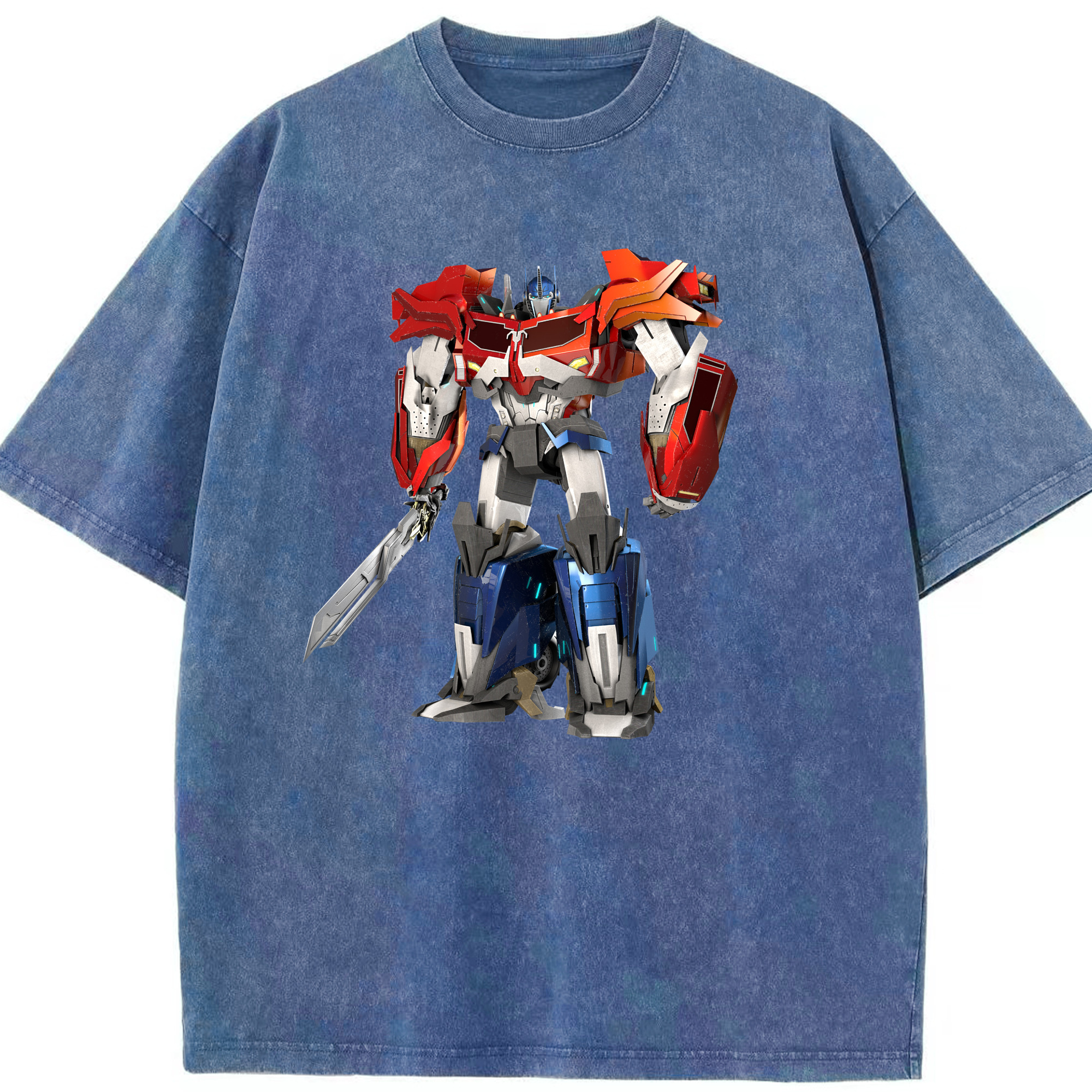 （画像用）  綿100% ヴィンテージ風 半袖Tシャツ（フロントプリント）