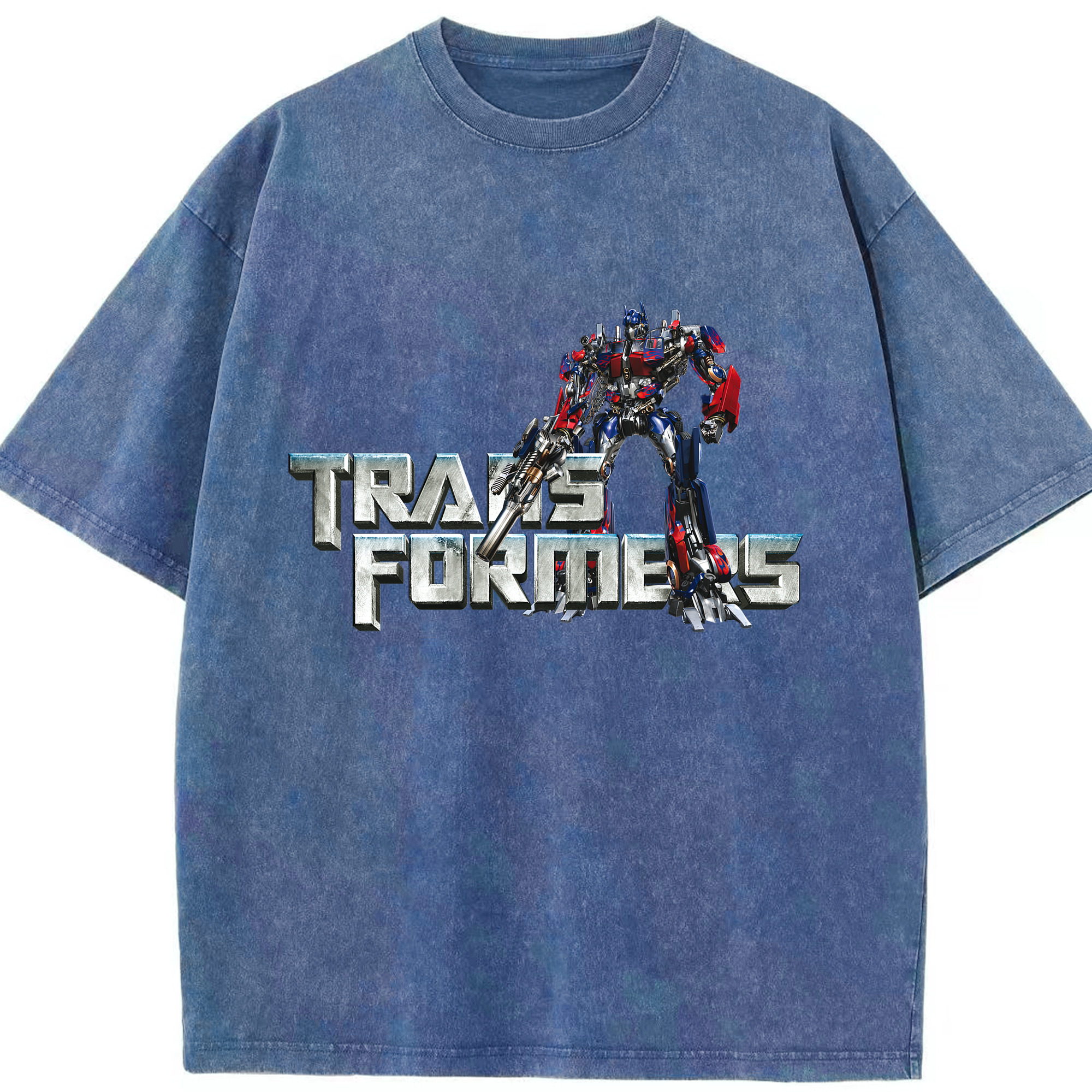 （画像用）  綿100% ヴィンテージ風 半袖Tシャツ（フロントプリント）
