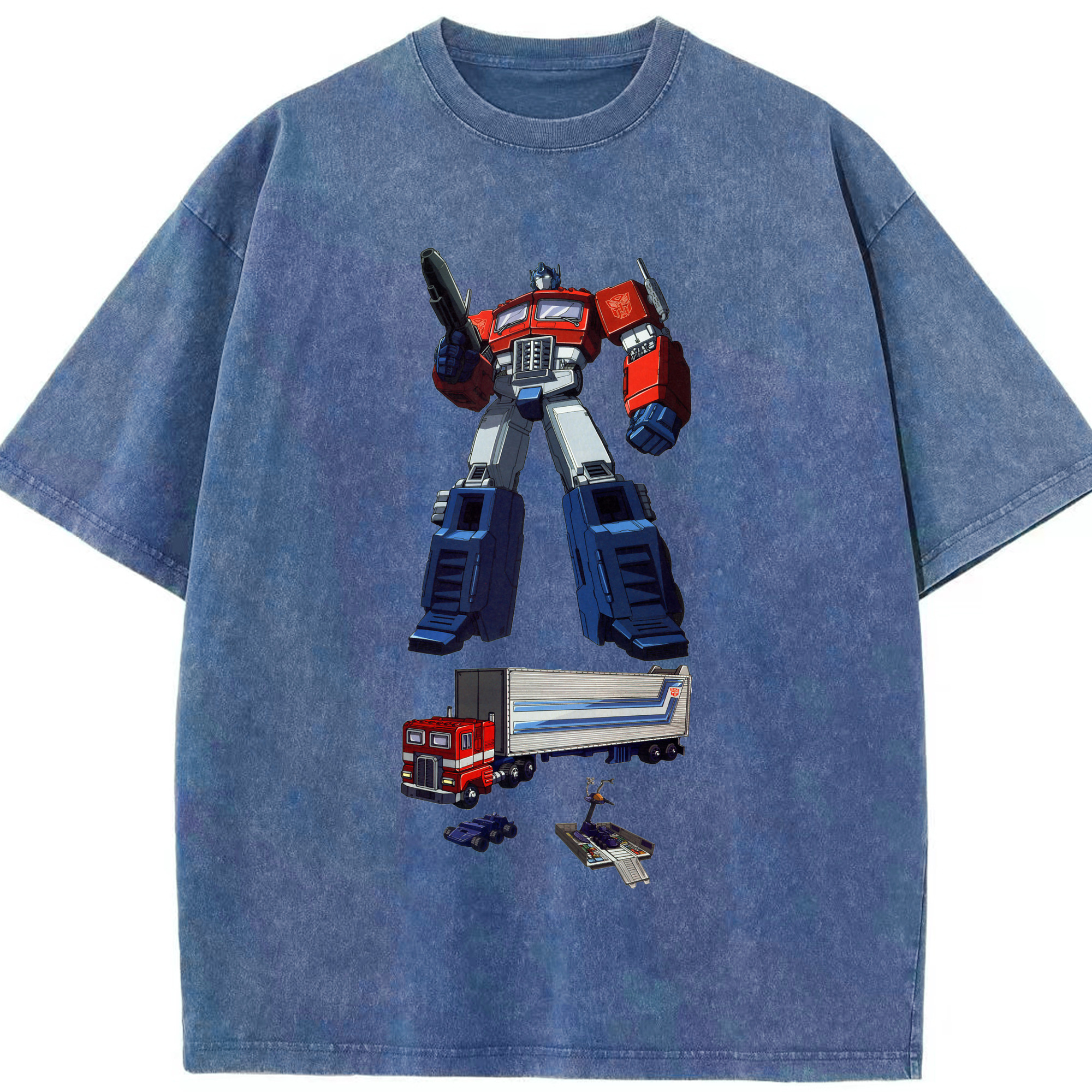 （画像用）  綿100% ヴィンテージ風 半袖Tシャツ（フロントプリント）