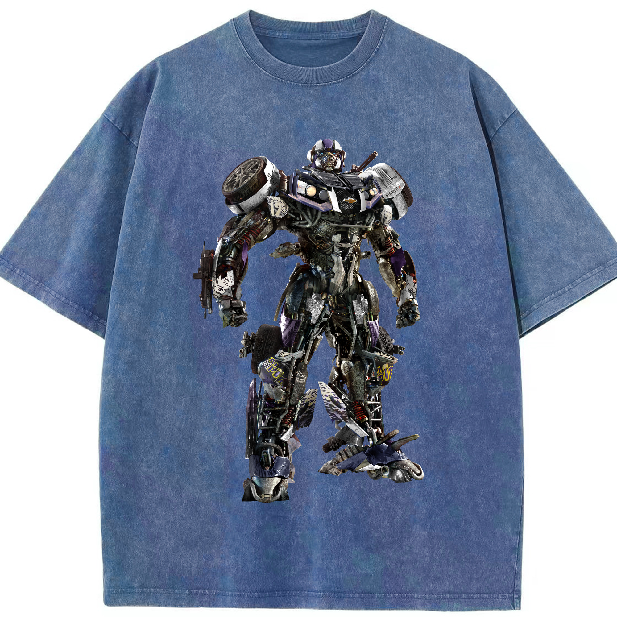 （画像用）  綿100% ヴィンテージ風 半袖Tシャツ（フロントプリント）