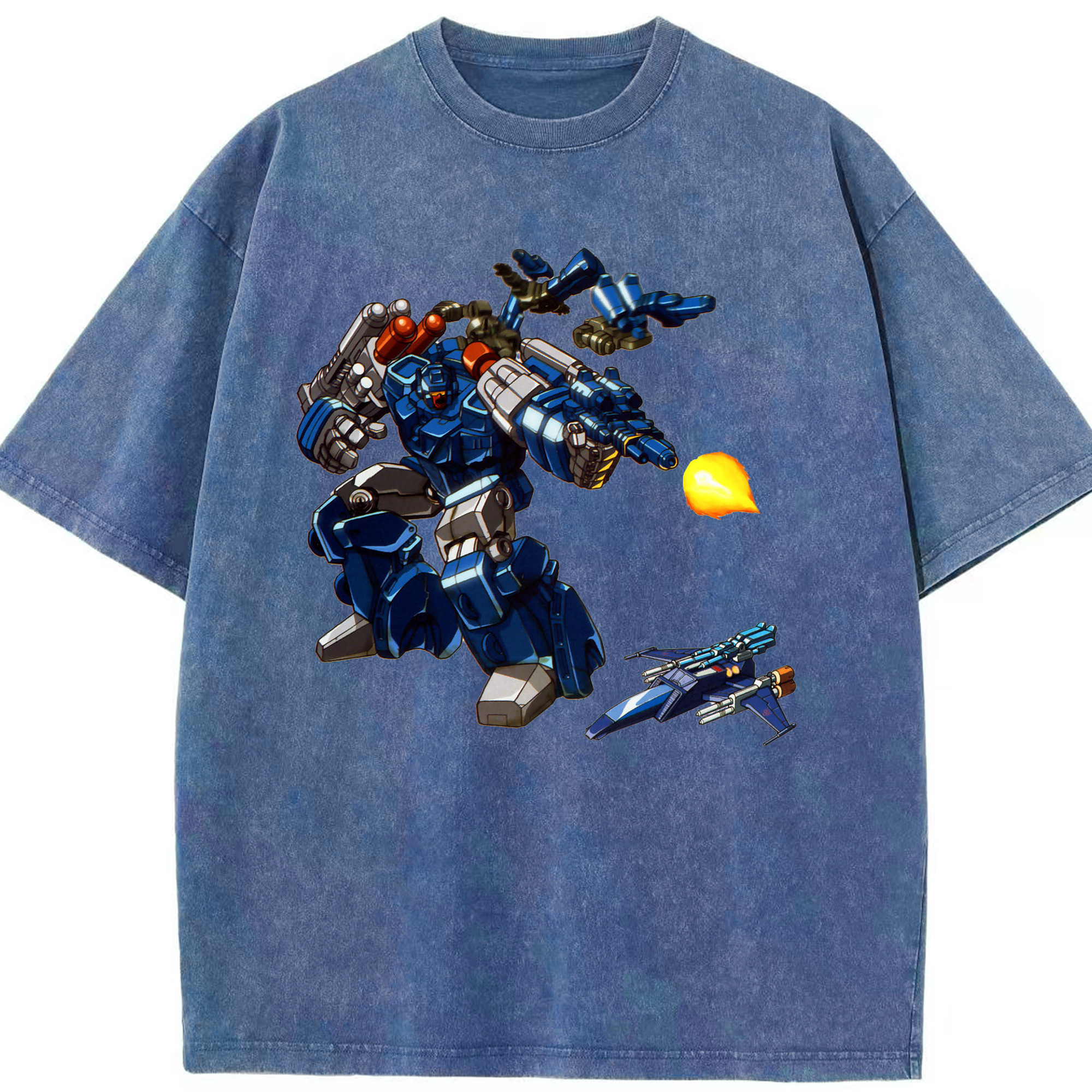 （画像用）  綿100% ヴィンテージ風 半袖Tシャツ（フロントプリント）