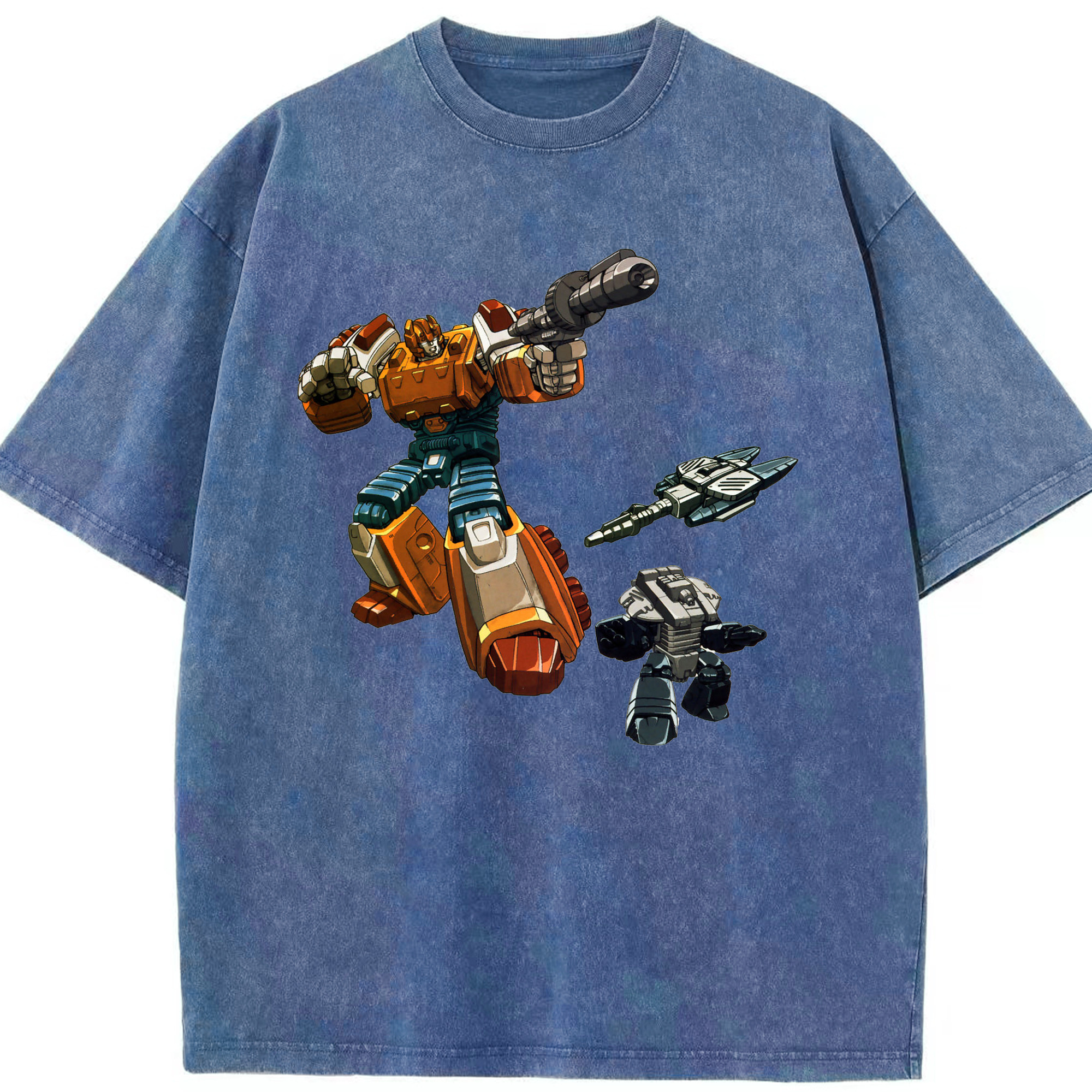 （画像用）  綿100% ヴィンテージ風 半袖Tシャツ（フロントプリント）