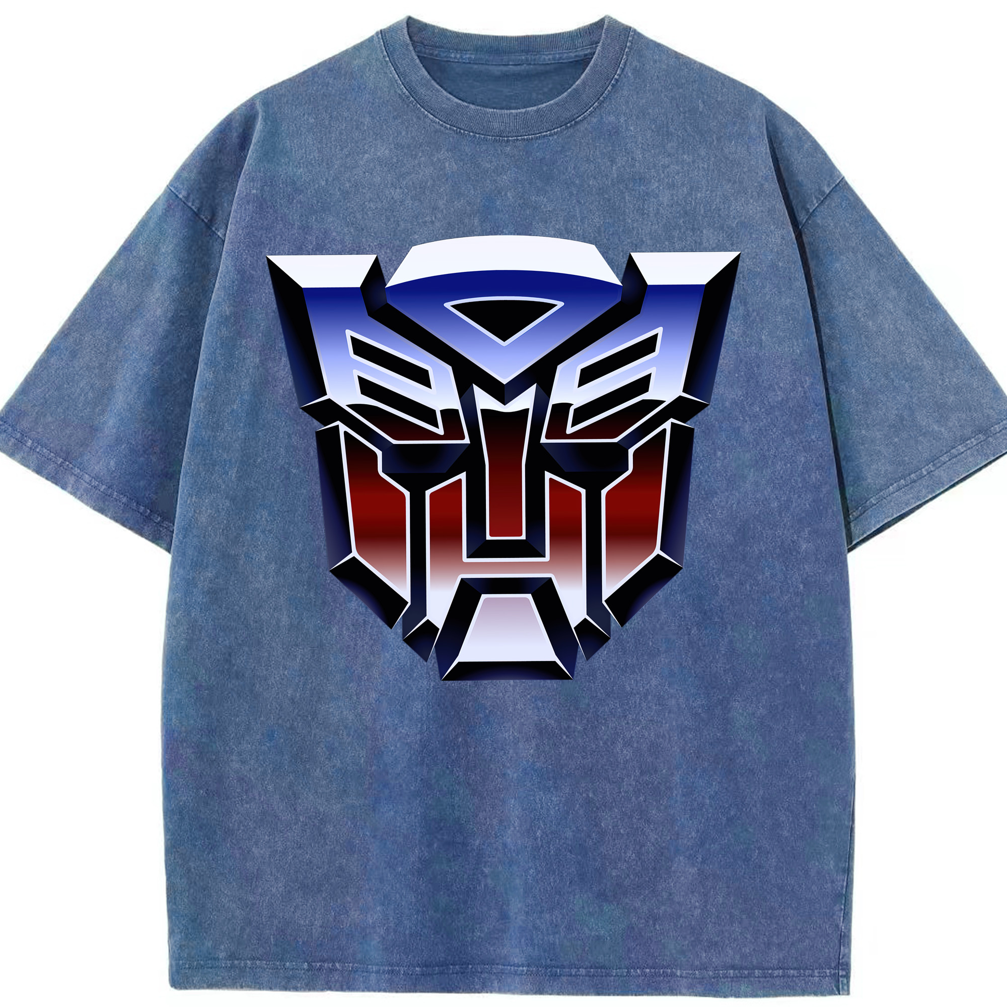 （画像用）  綿100% ヴィンテージ風 半袖Tシャツ（フロントプリント）