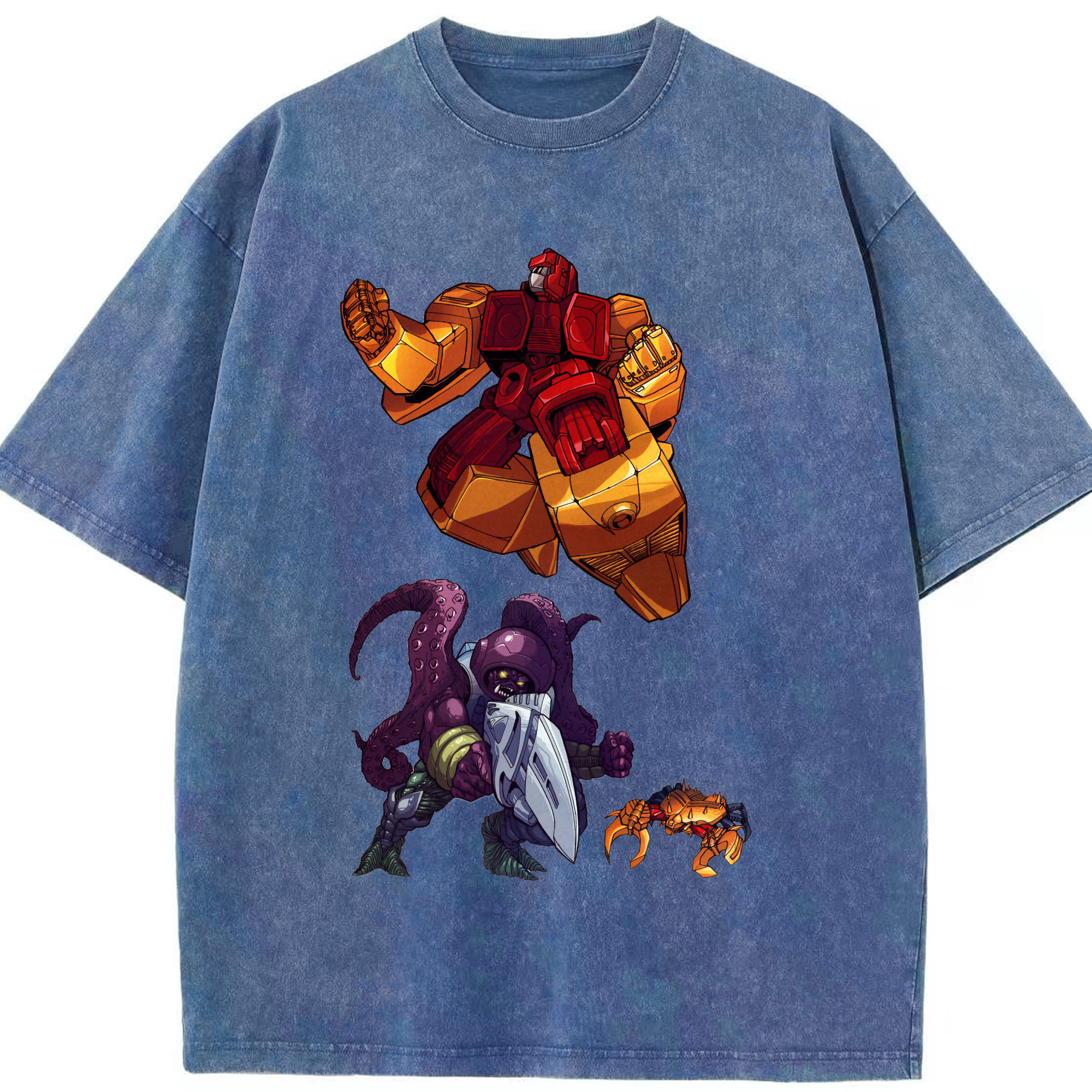 （画像用）  綿100% ヴィンテージ風 半袖Tシャツ（フロントプリント）