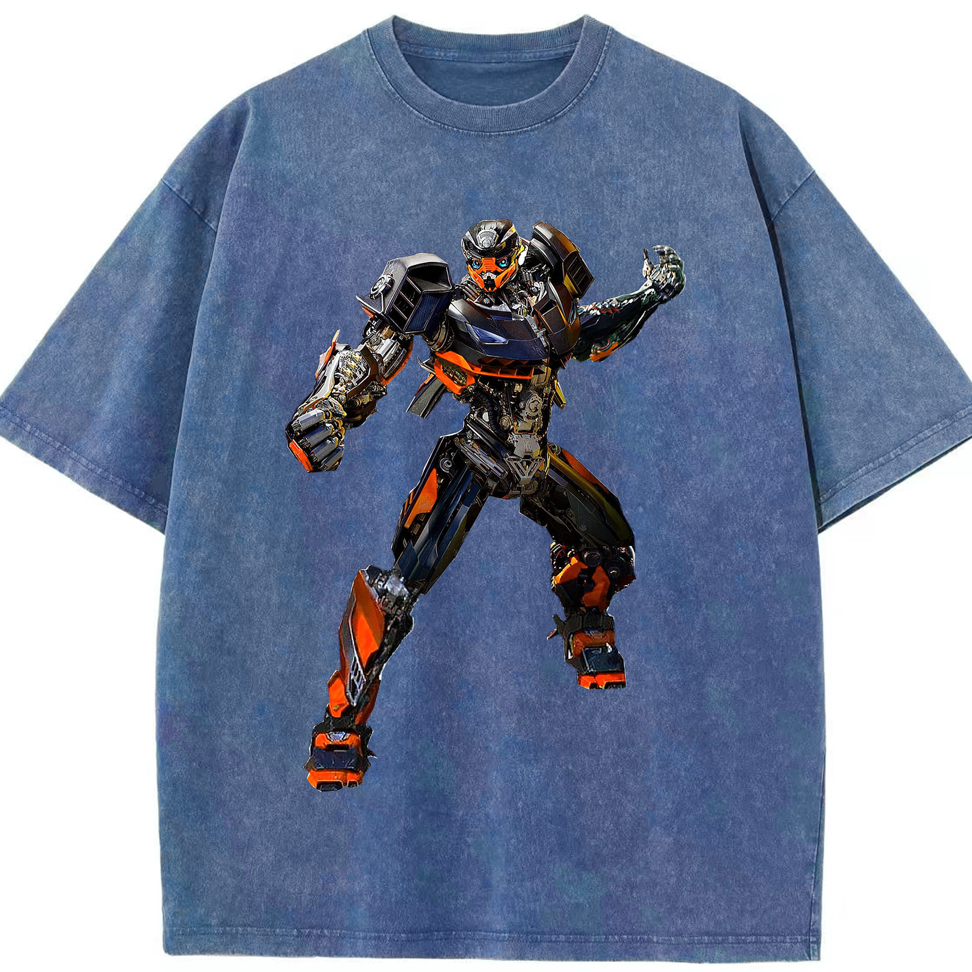 （画像用）  綿100% ヴィンテージ風 半袖Tシャツ（フロントプリント）