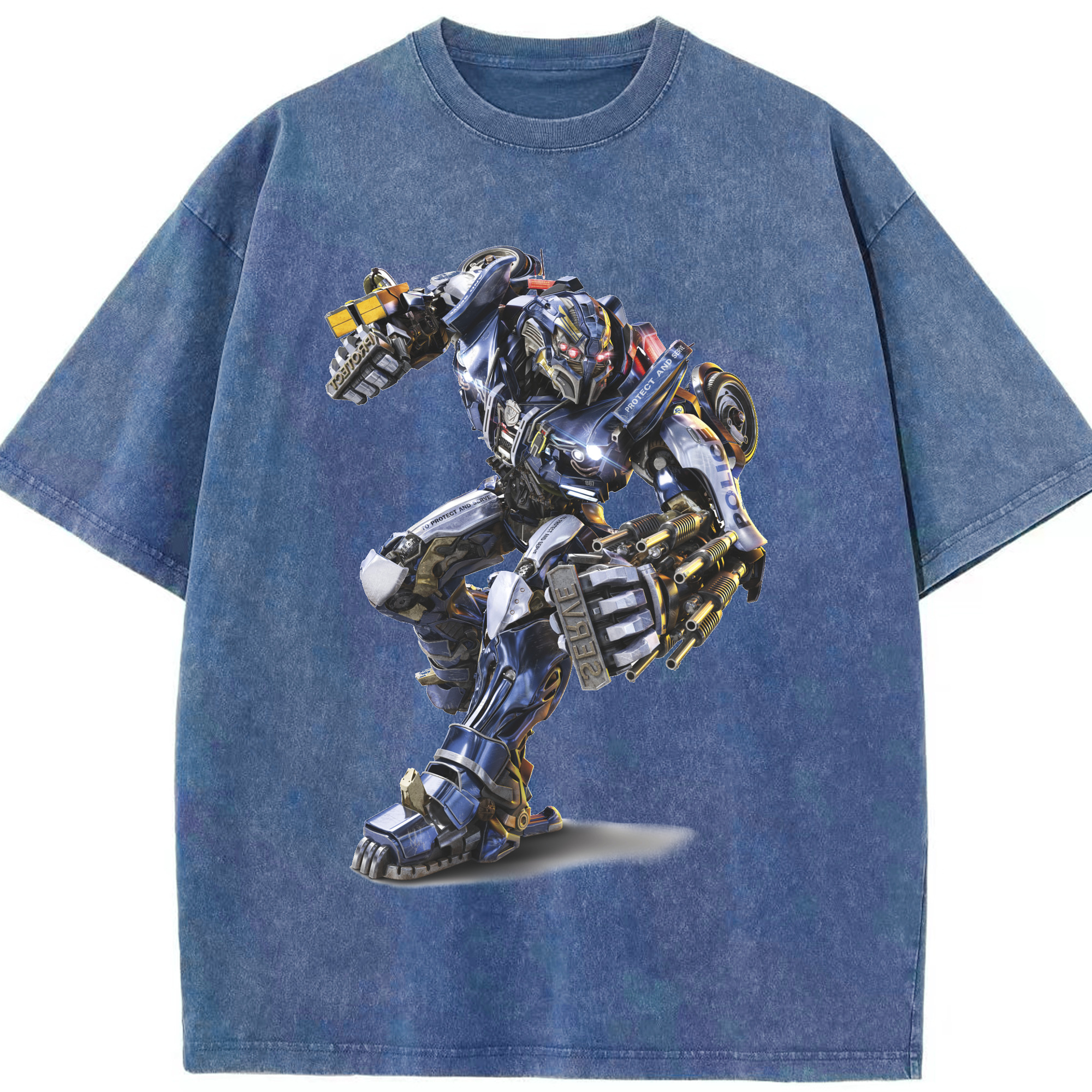 （画像用）  綿100% ヴィンテージ風 半袖Tシャツ（フロントプリント）