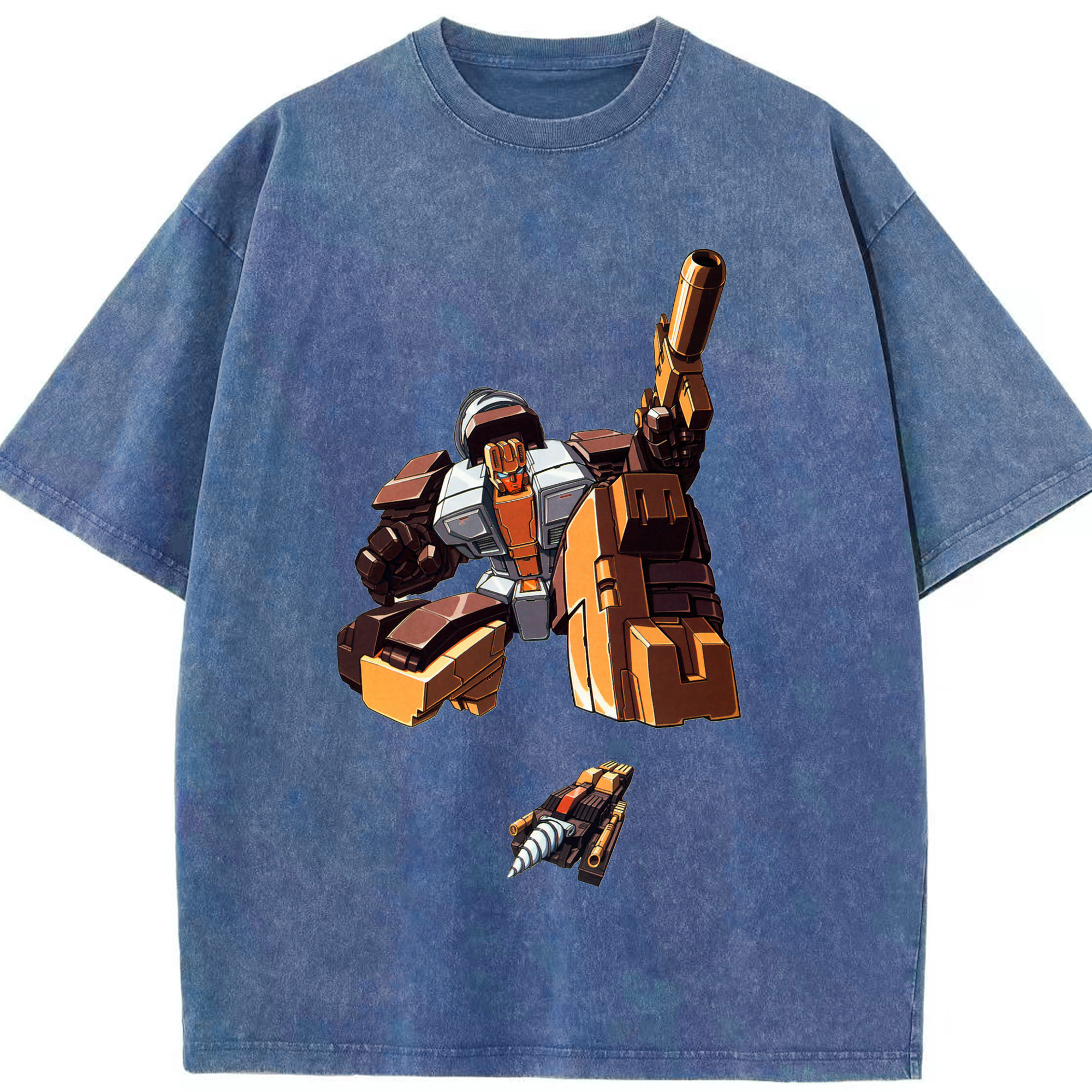 （画像用）  綿100% ヴィンテージ風 半袖Tシャツ（フロントプリント）