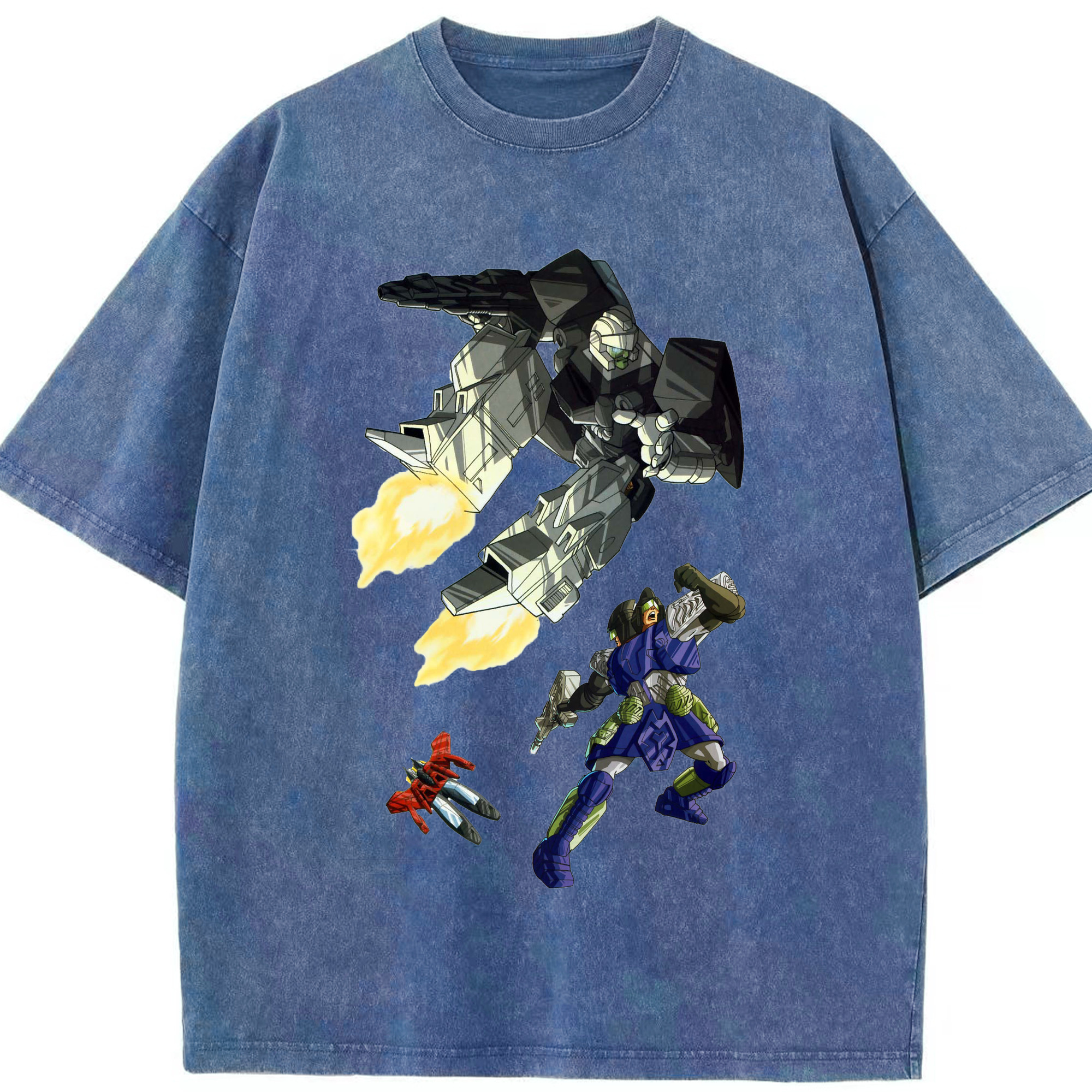 （画像用）  綿100% ヴィンテージ風 半袖Tシャツ（フロントプリント）