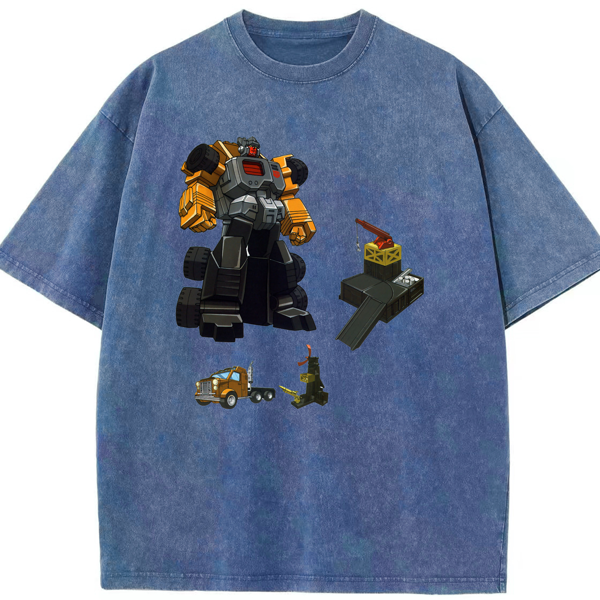 （画像用）  綿100% ヴィンテージ風 半袖Tシャツ（フロントプリント）