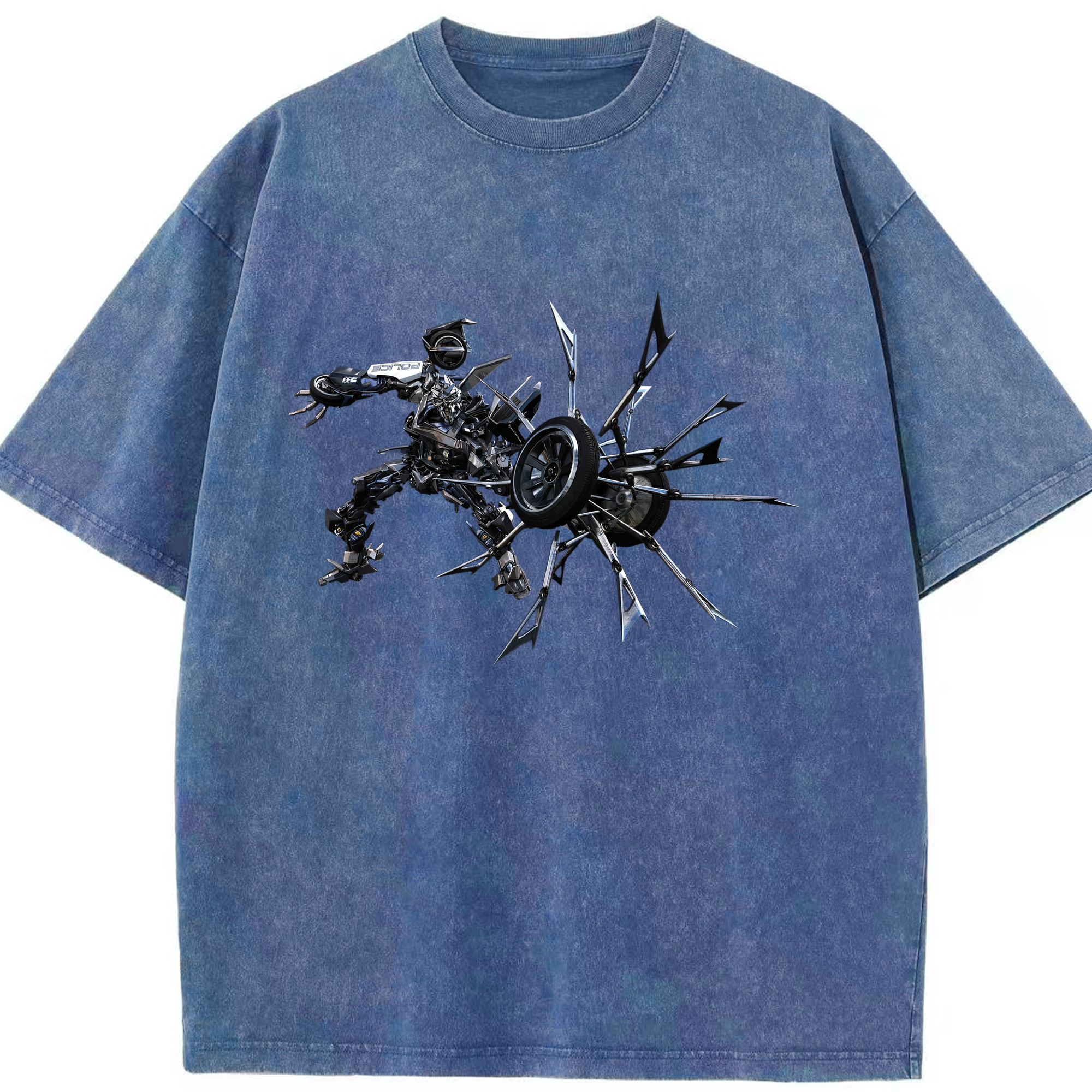 （画像用）  綿100% ヴィンテージ風 半袖Tシャツ（フロントプリント）