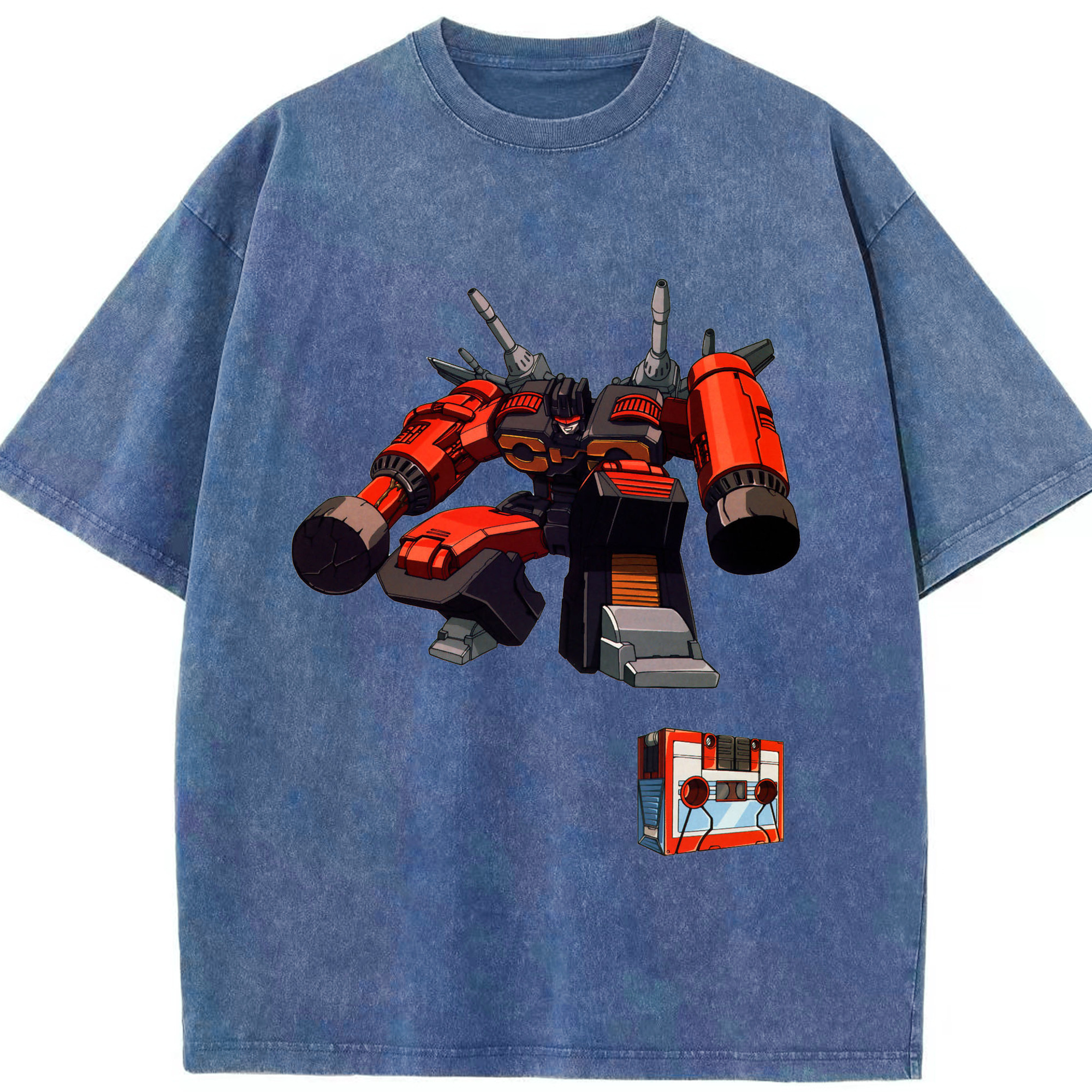 （画像用）  綿100% ヴィンテージ風 半袖Tシャツ（フロントプリント）