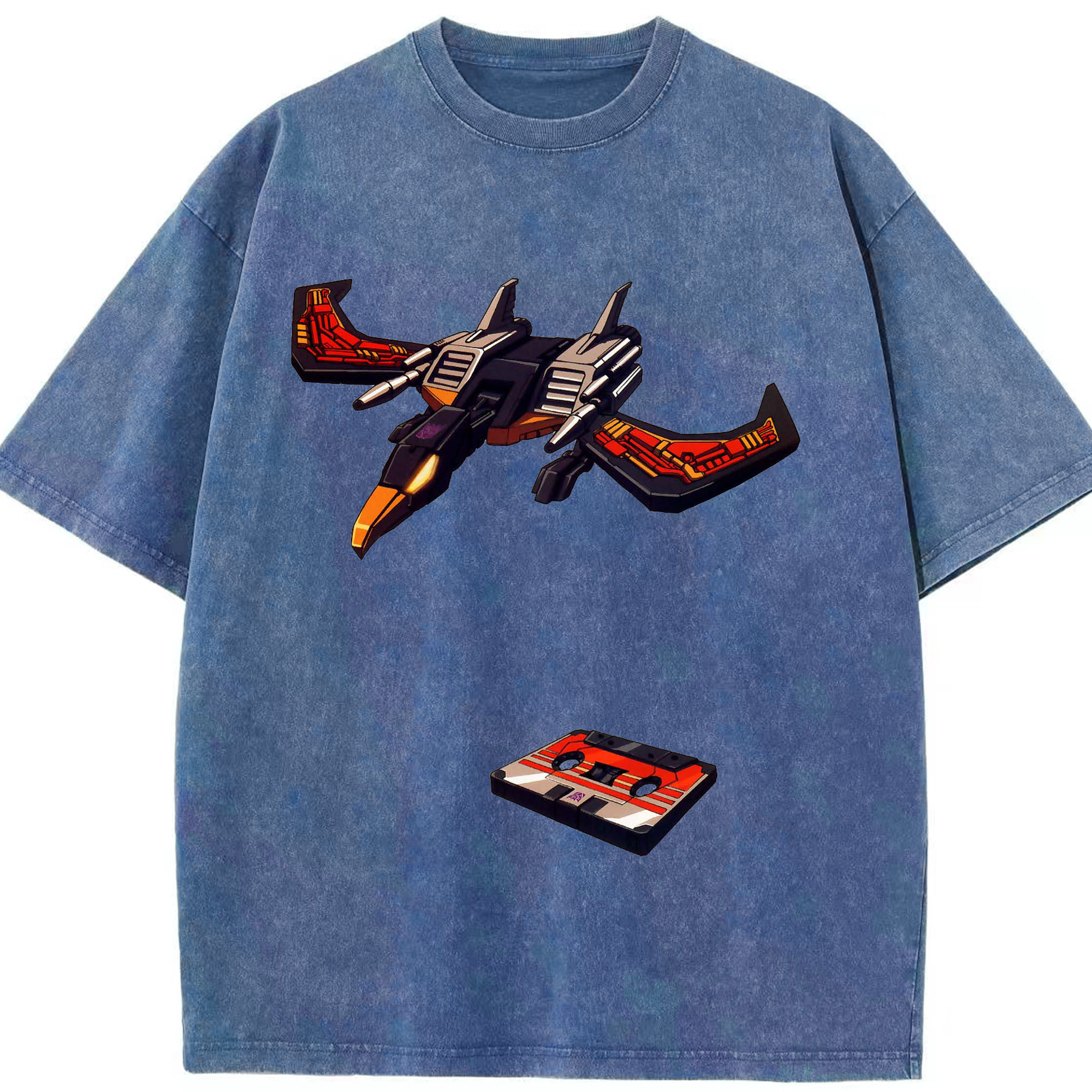 （画像用）  綿100% ヴィンテージ風 半袖Tシャツ（フロントプリント）