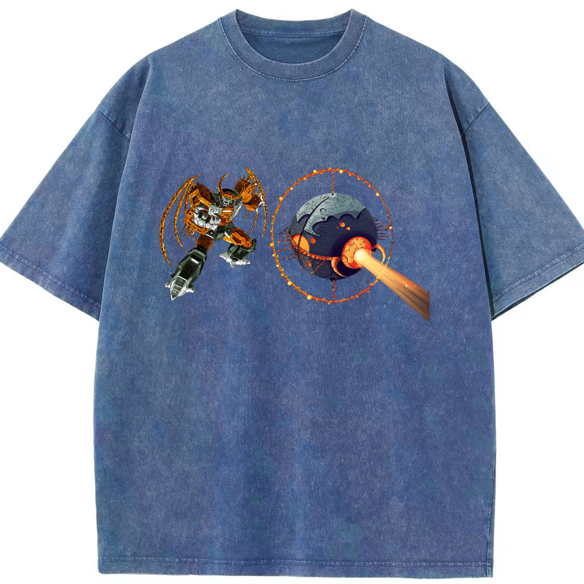（画像用）  綿100% ヴィンテージ風 半袖Tシャツ（フロントプリント）