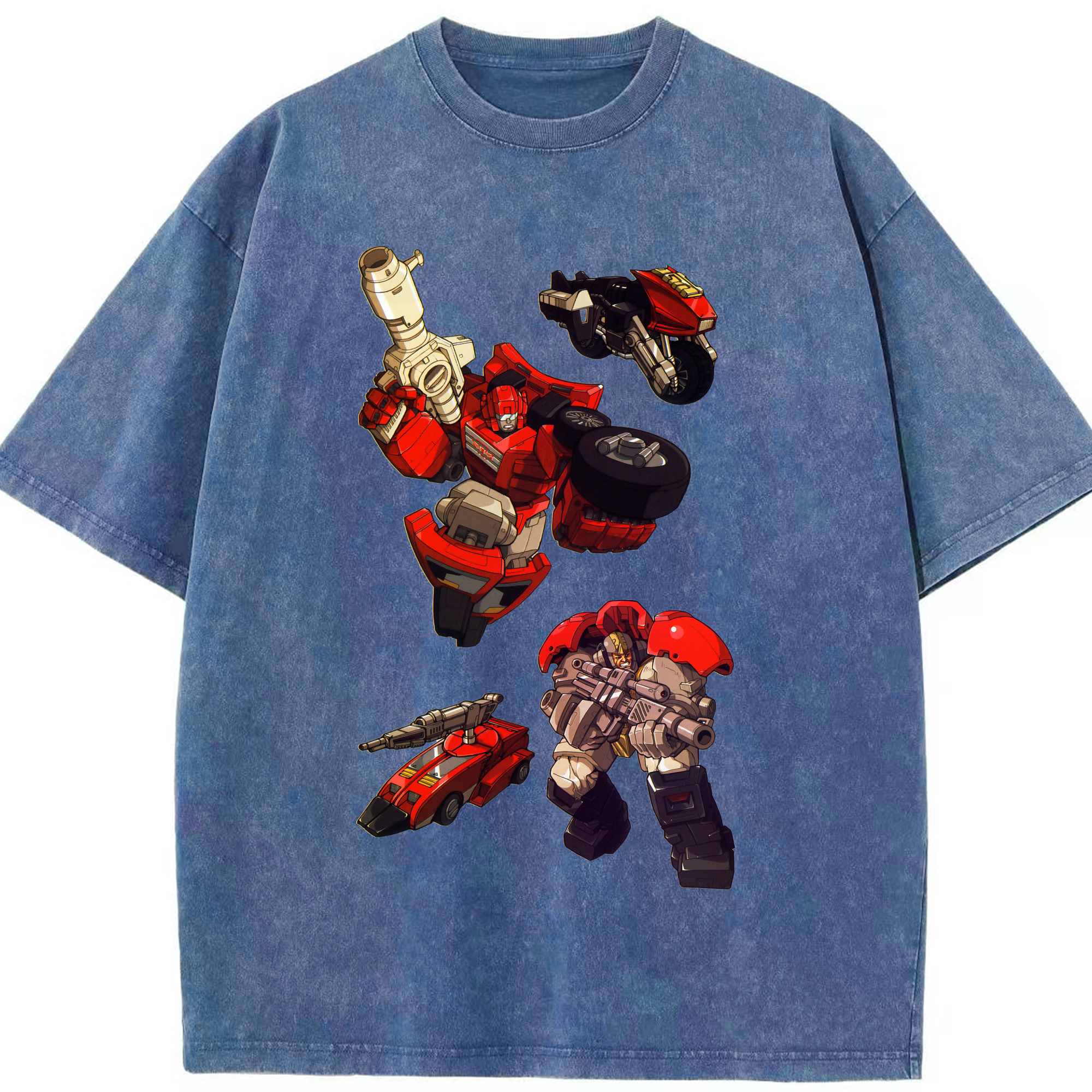 （画像用）  綿100% ヴィンテージ風 半袖Tシャツ（フロントプリント）