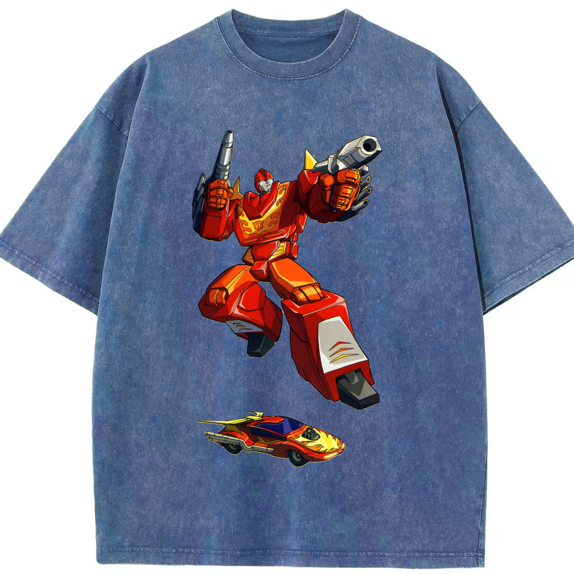 （画像用）  綿100% ヴィンテージ風 半袖Tシャツ（フロントプリント）