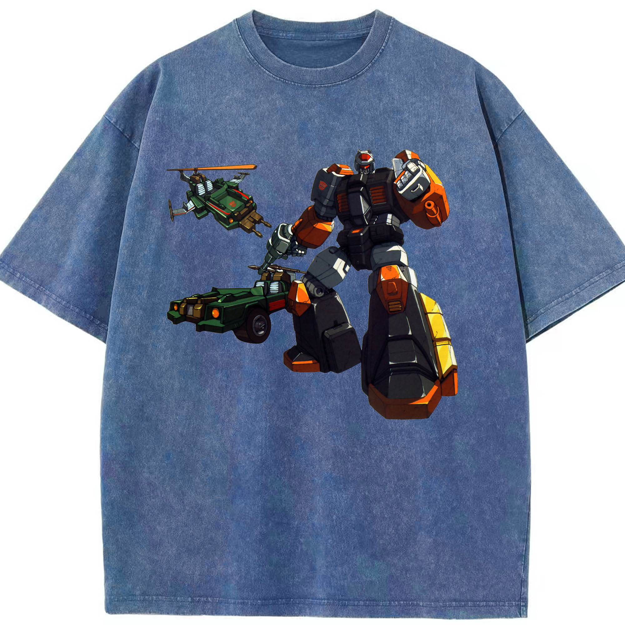 （画像用）  綿100% ヴィンテージ風 半袖Tシャツ（フロントプリント）