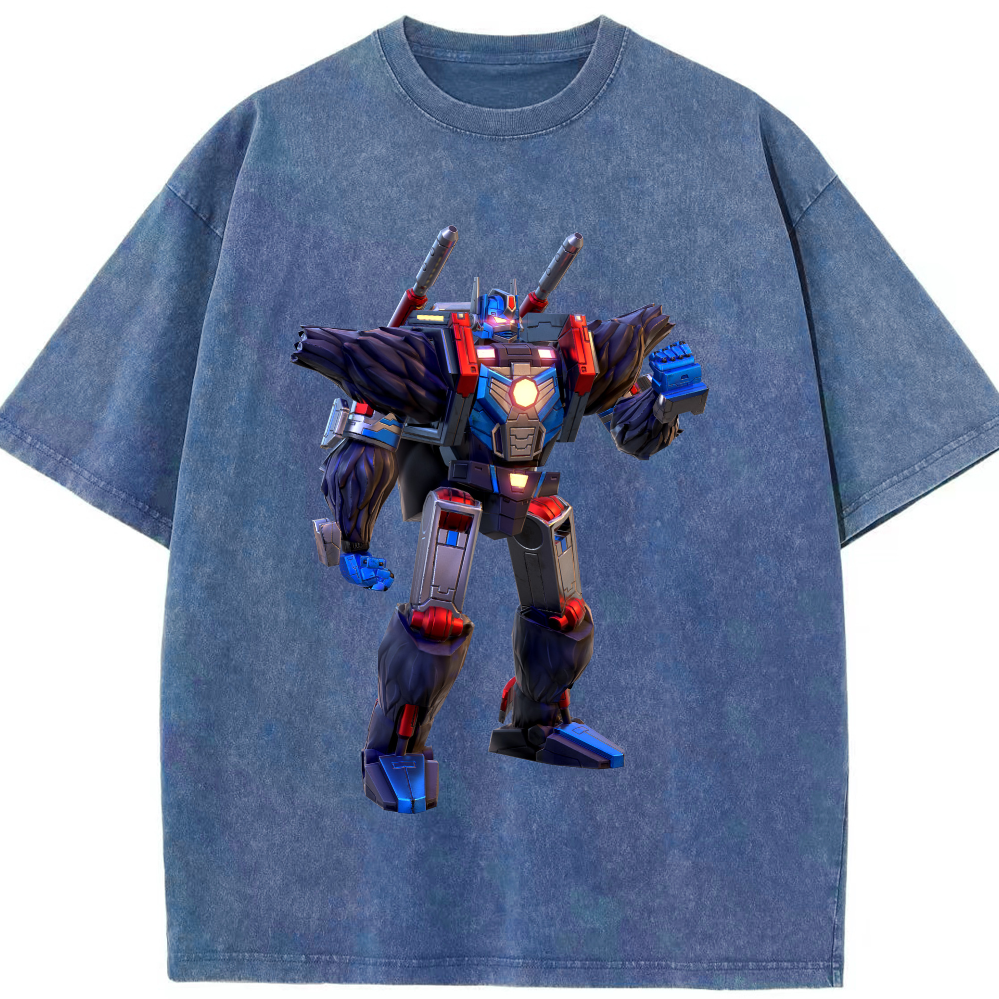 （画像用）  綿100% ヴィンテージ風 半袖Tシャツ（フロントプリント）