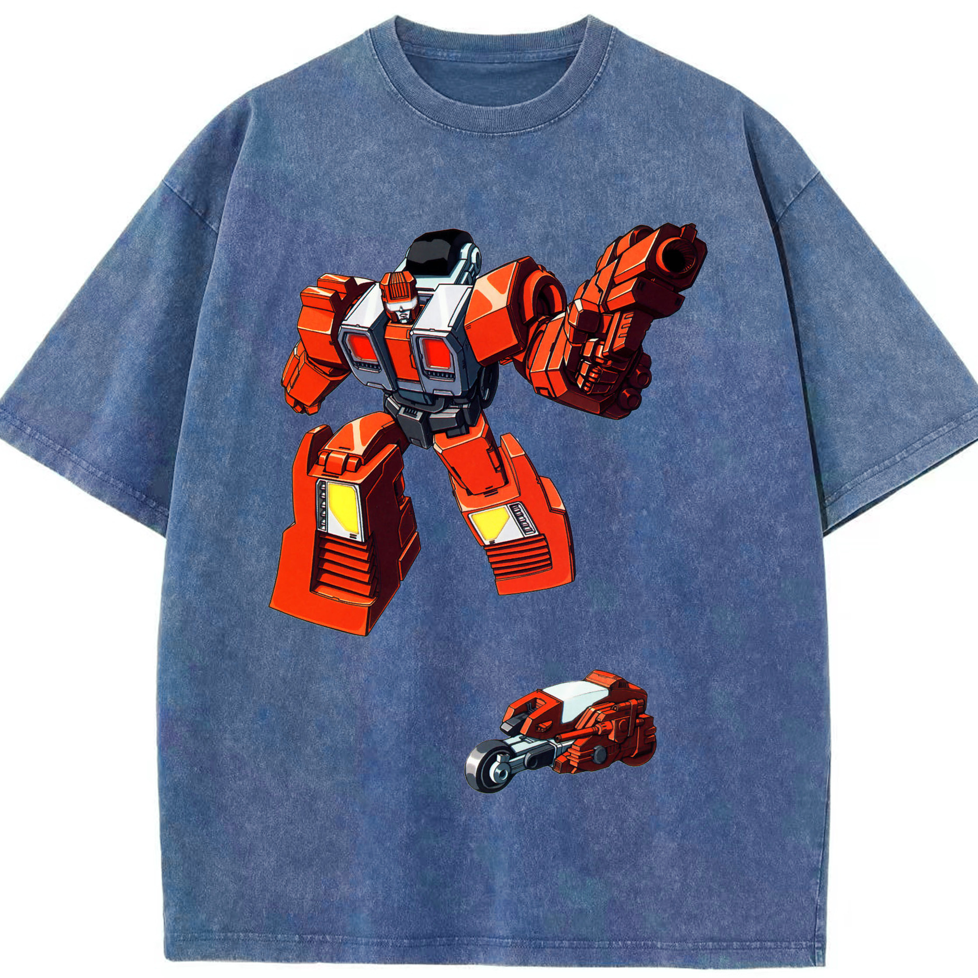 （画像用）  綿100% ヴィンテージ風 半袖Tシャツ（フロントプリント）