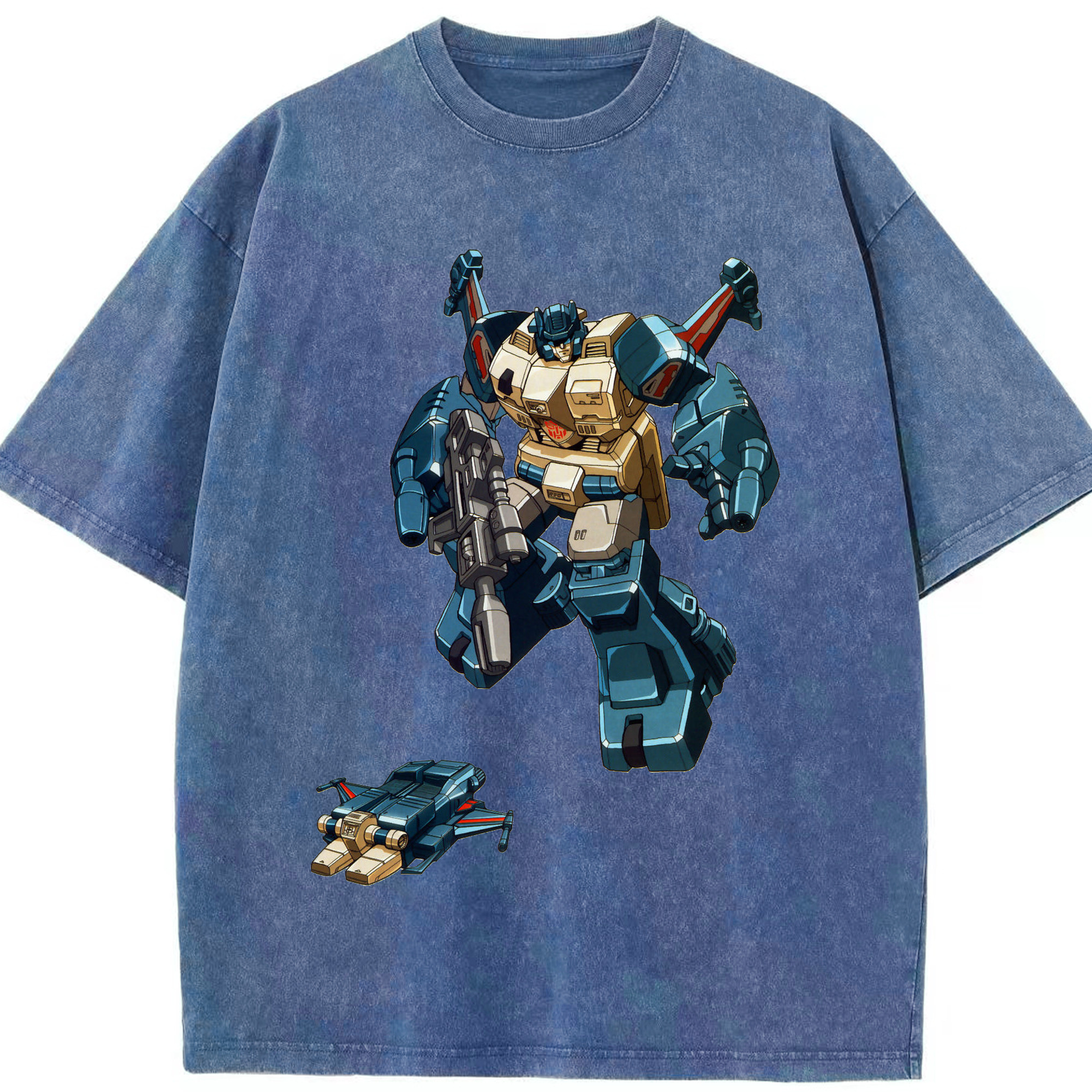 （画像用）  綿100% ヴィンテージ風 半袖Tシャツ（フロントプリント）