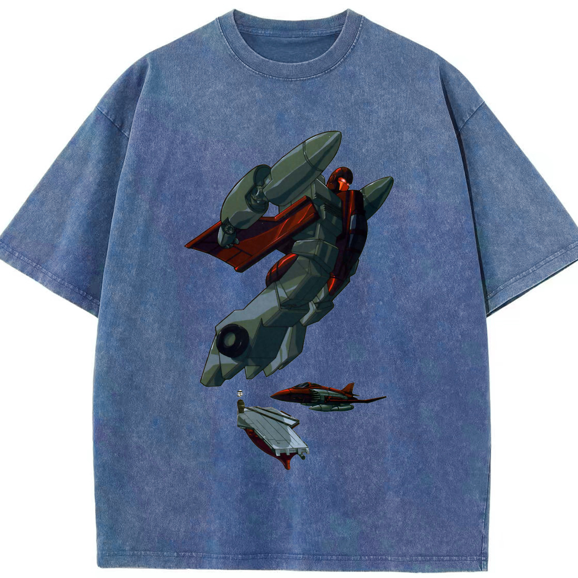 （画像用）  綿100% ヴィンテージ風 半袖Tシャツ（フロントプリント）