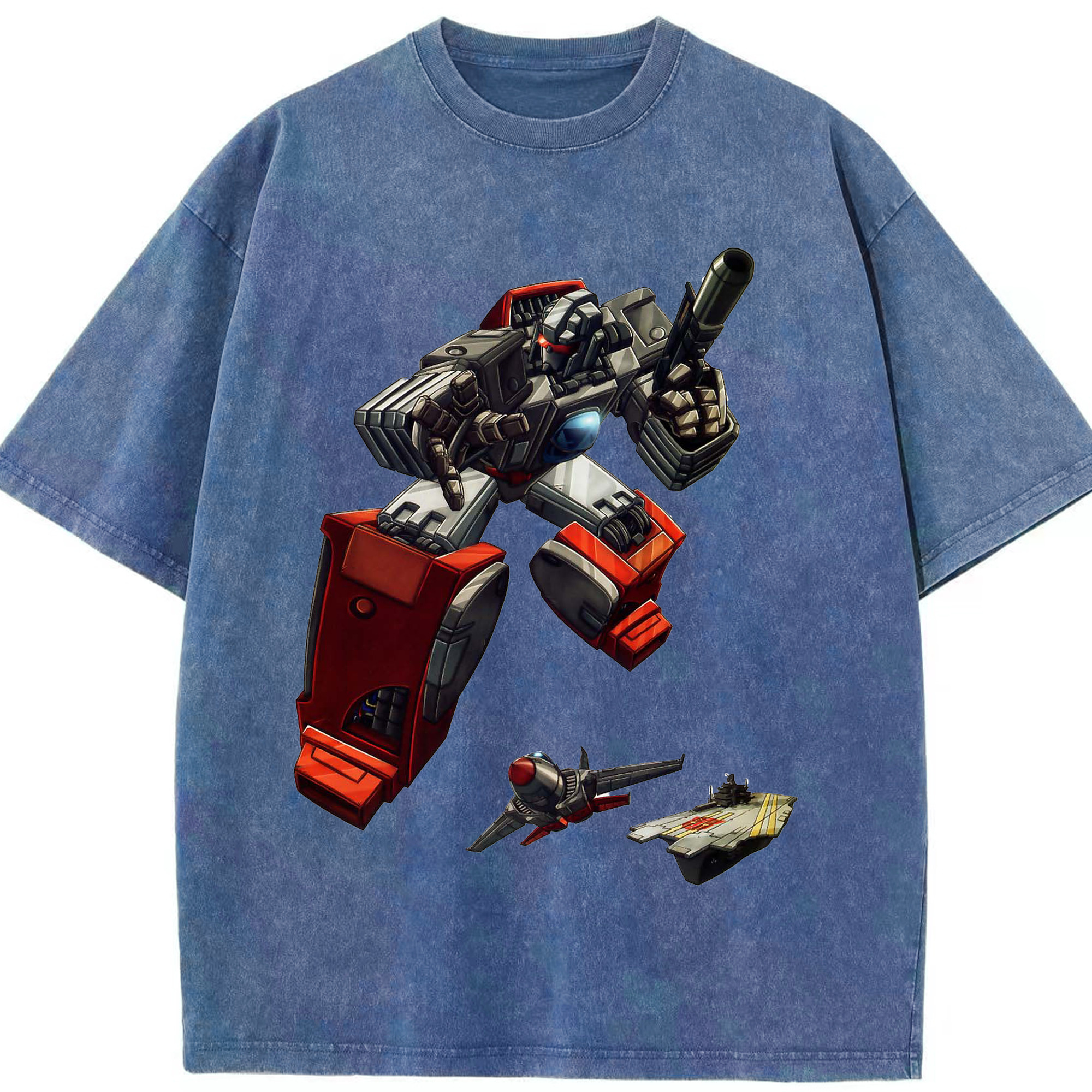 （画像用）  綿100% ヴィンテージ風 半袖Tシャツ（フロントプリント）