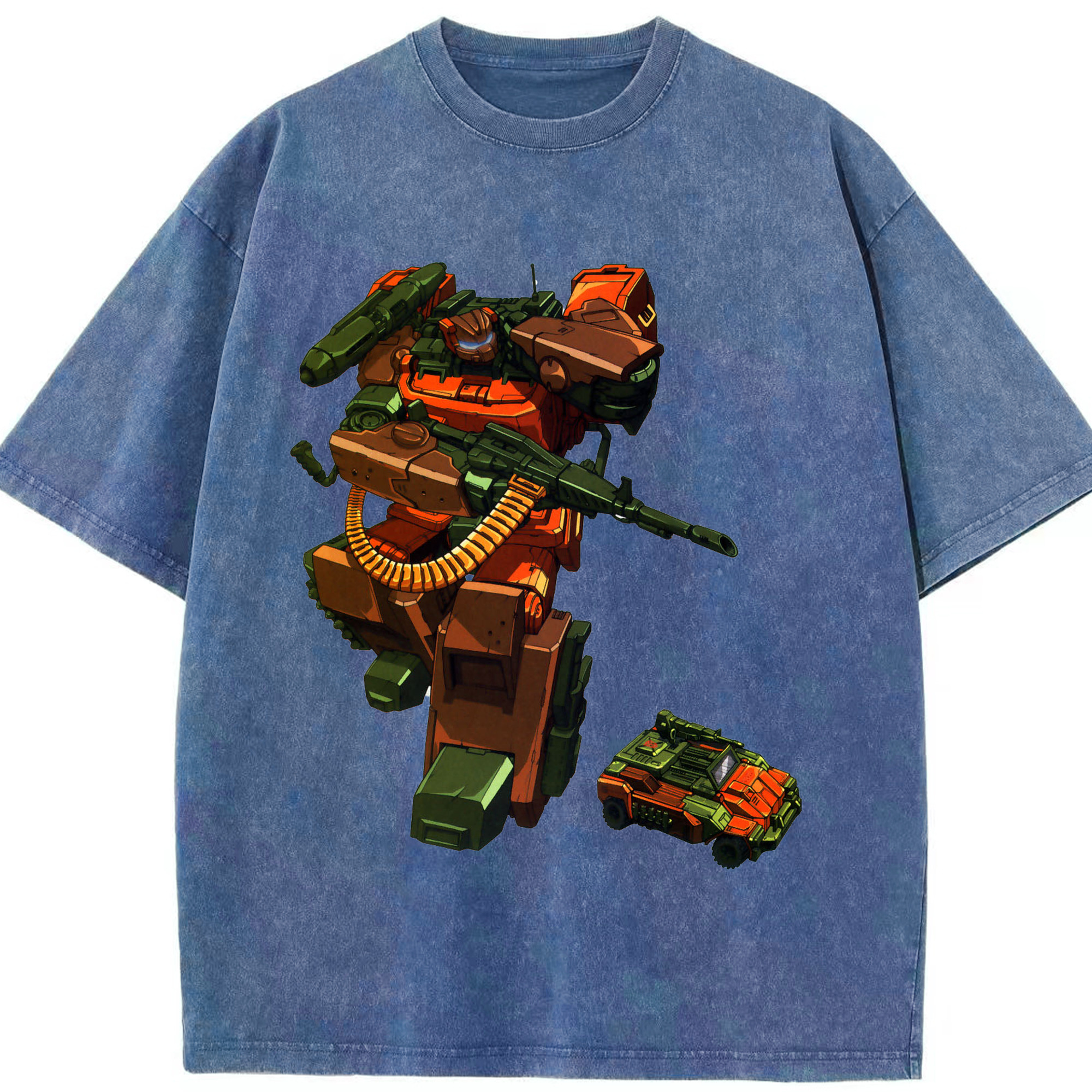 （画像用）  綿100% ヴィンテージ風 半袖Tシャツ（フロントプリント）